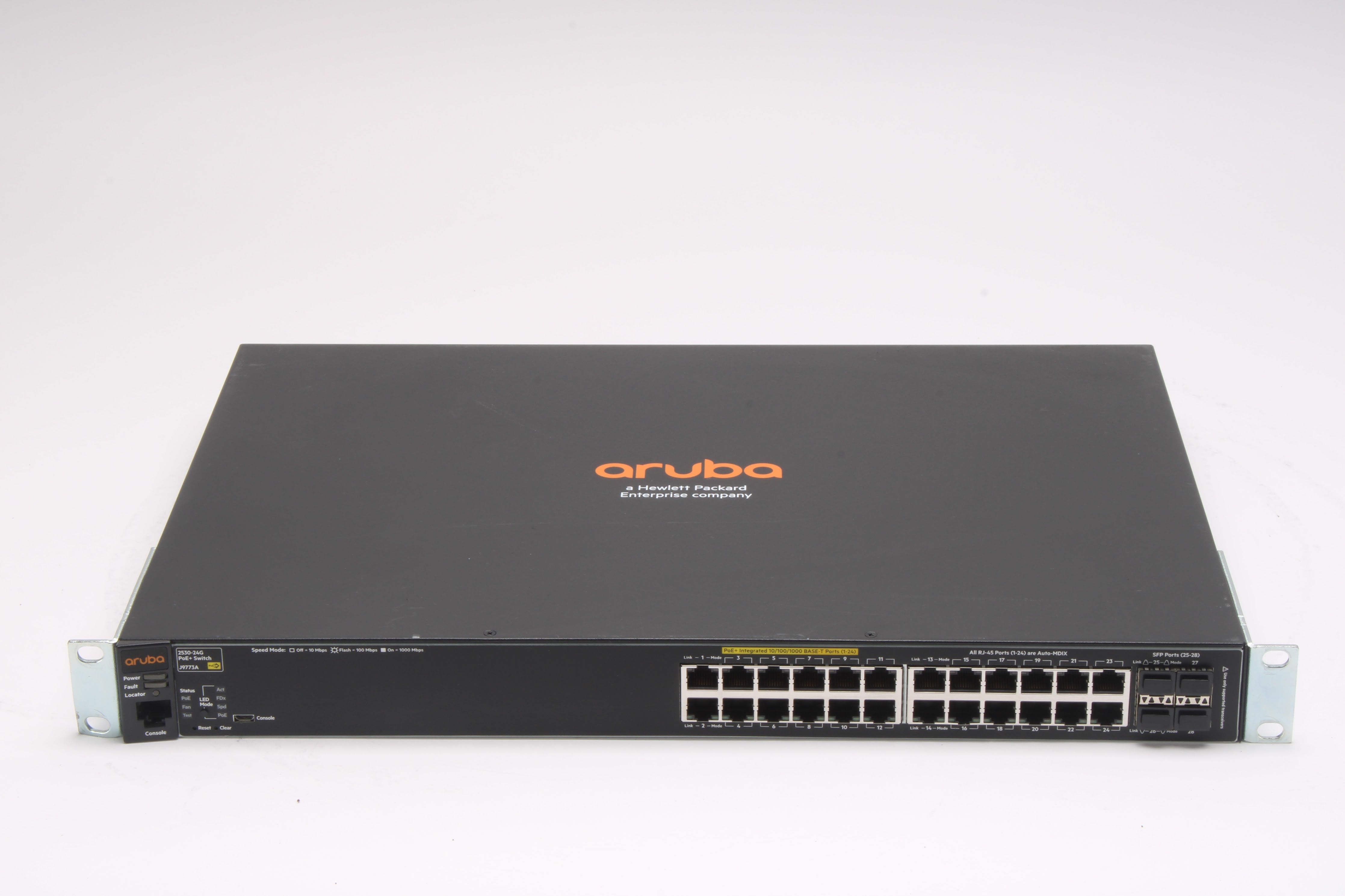 HPE Aruba 2530-24G-PoE+ Switch 24-Port J9773A J9773-60201 With Rack Ea ...
