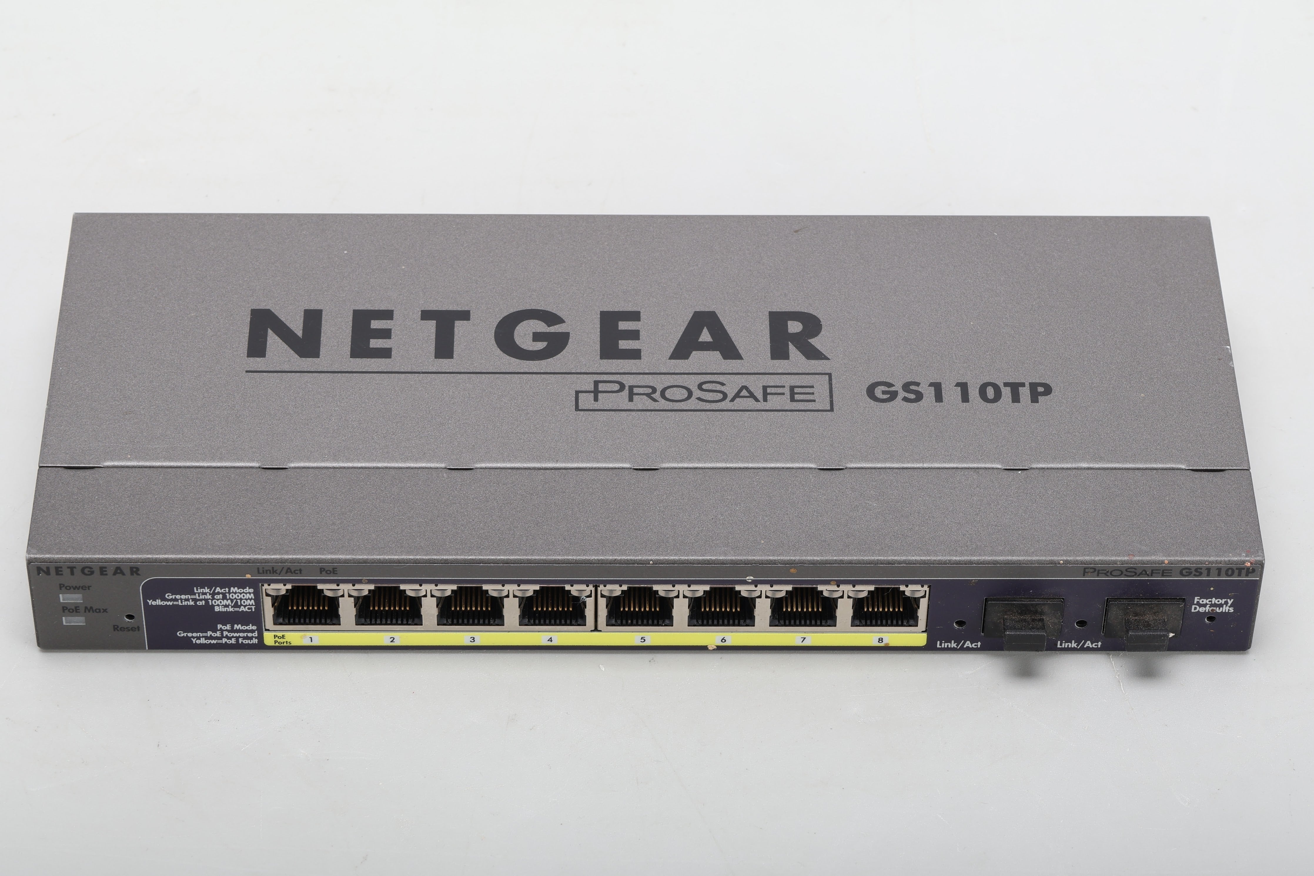 Netgear Gs110tp Router Netgear GS110TP Prosafe 8 Port Gigabit Smart Switch With PoE and Fiber ...