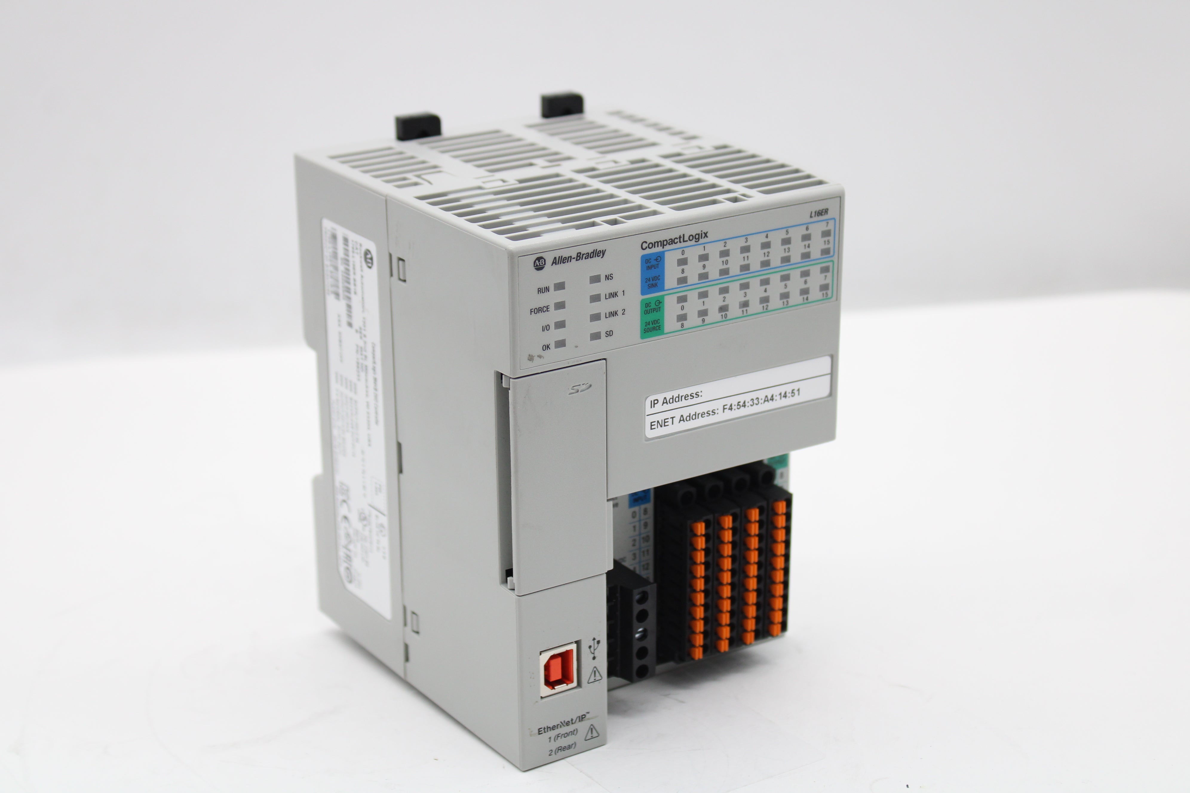 Allen Bradley 1769-L16ER-BB1B CompactLogix L16 384KB Ctlr Ethernet Pro ...