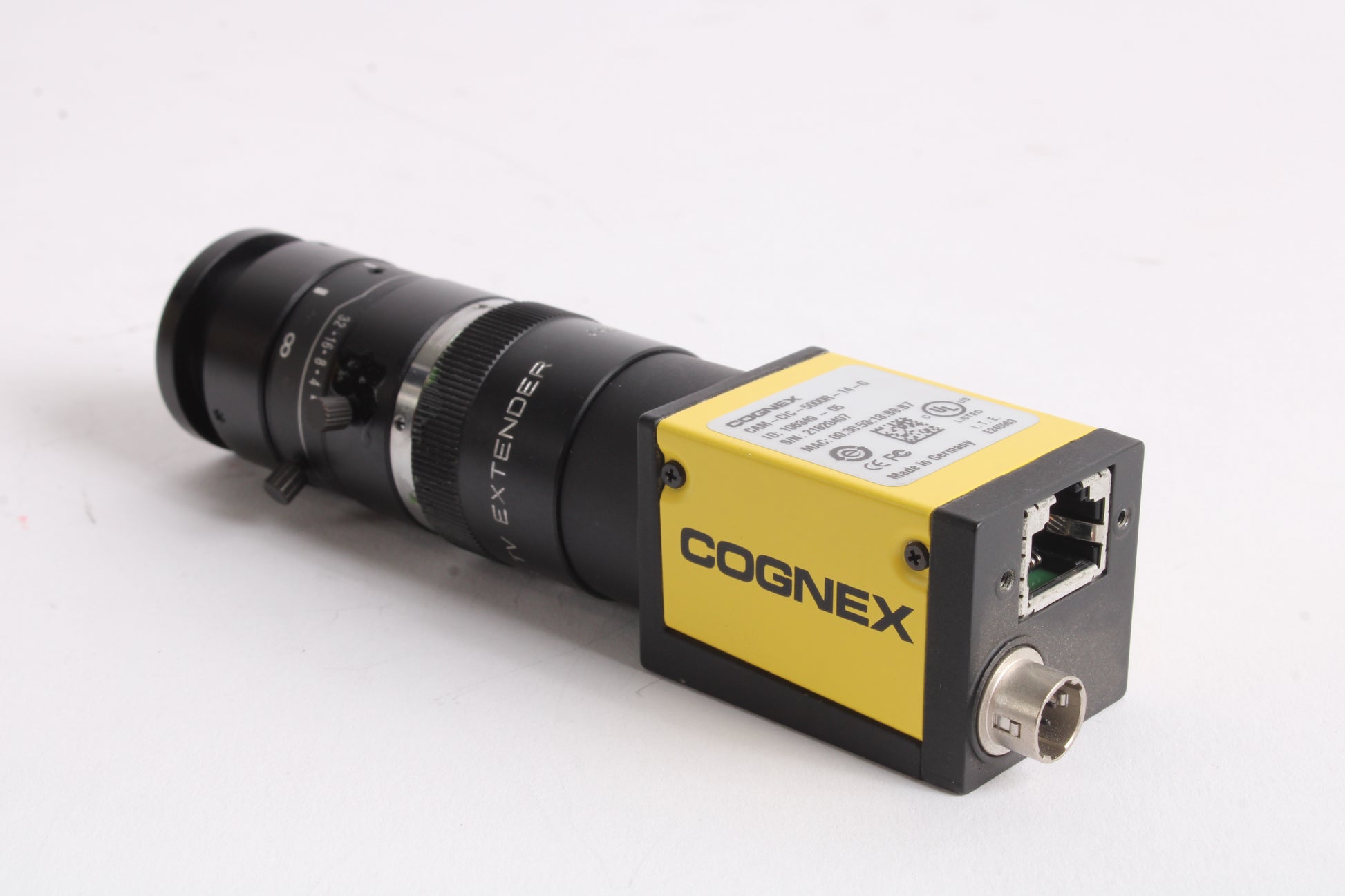 Cognex Camera CAM-CIC-5000R-14-G With X3 TV Extender and 50mm Lens ...