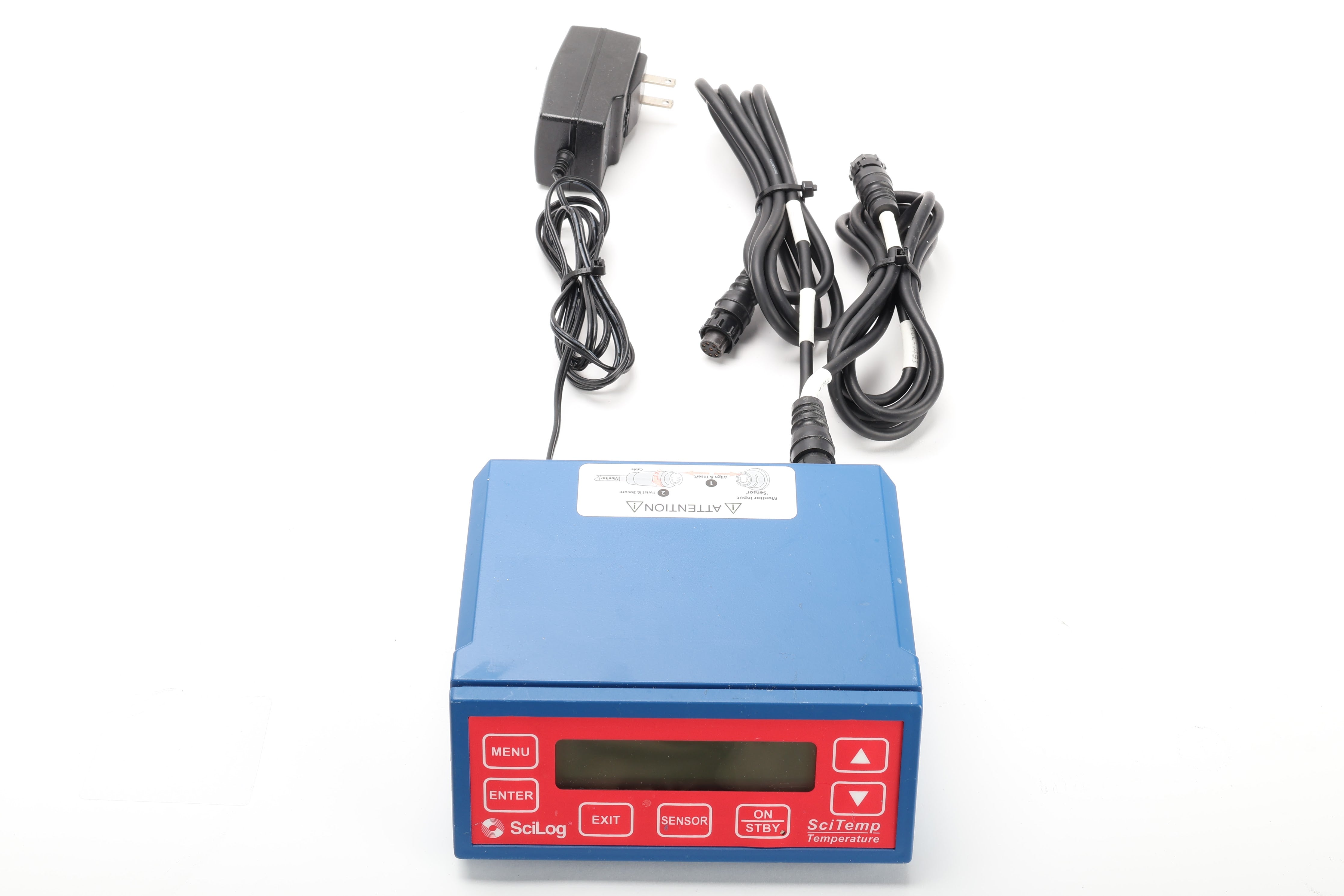 SciLog SciTemp Temperature Monitor With Power Supply and 2x Sensor Cab ...