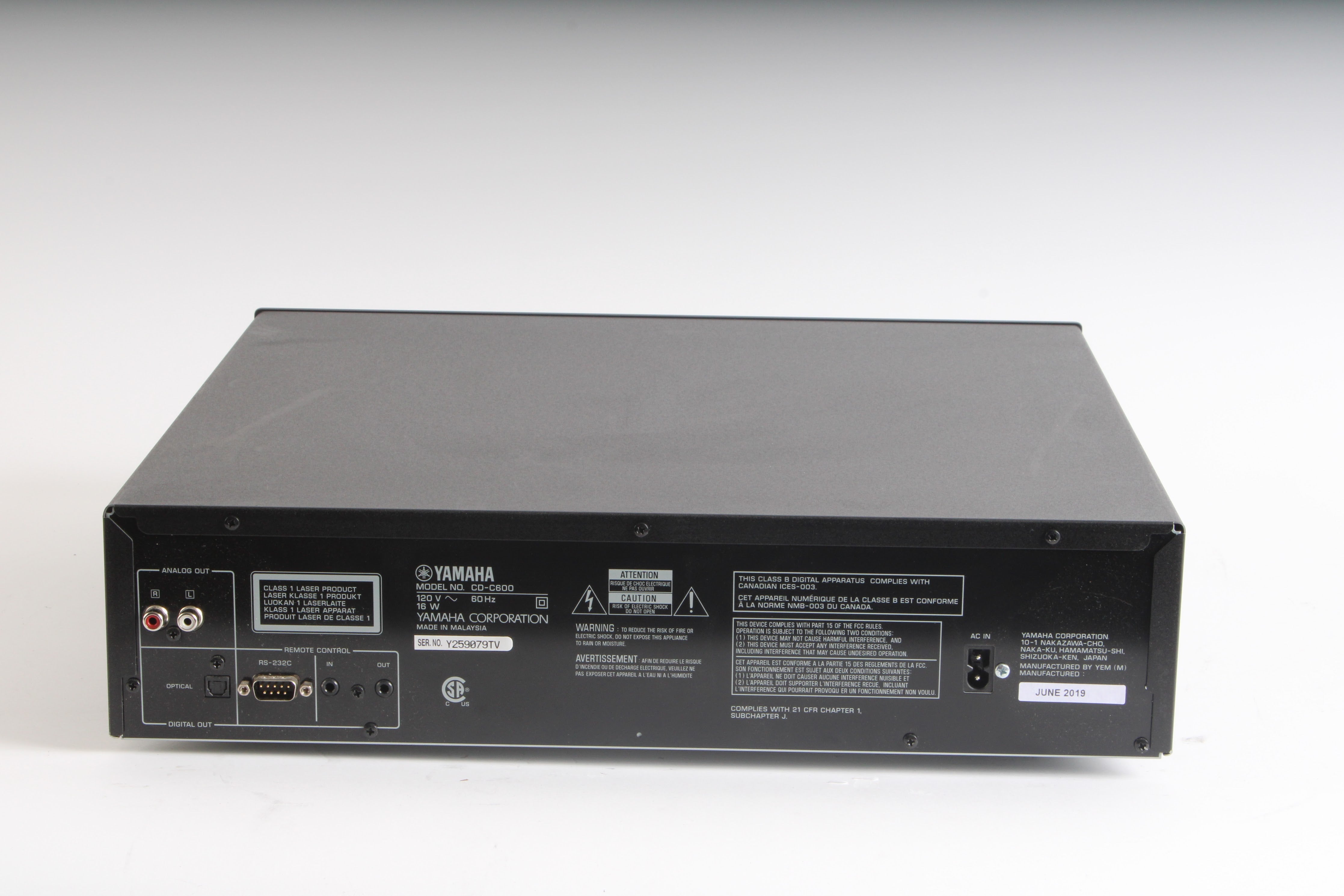 Yamaha CD-C600 Natural Sound Compact Disc Changer - Fair Condition