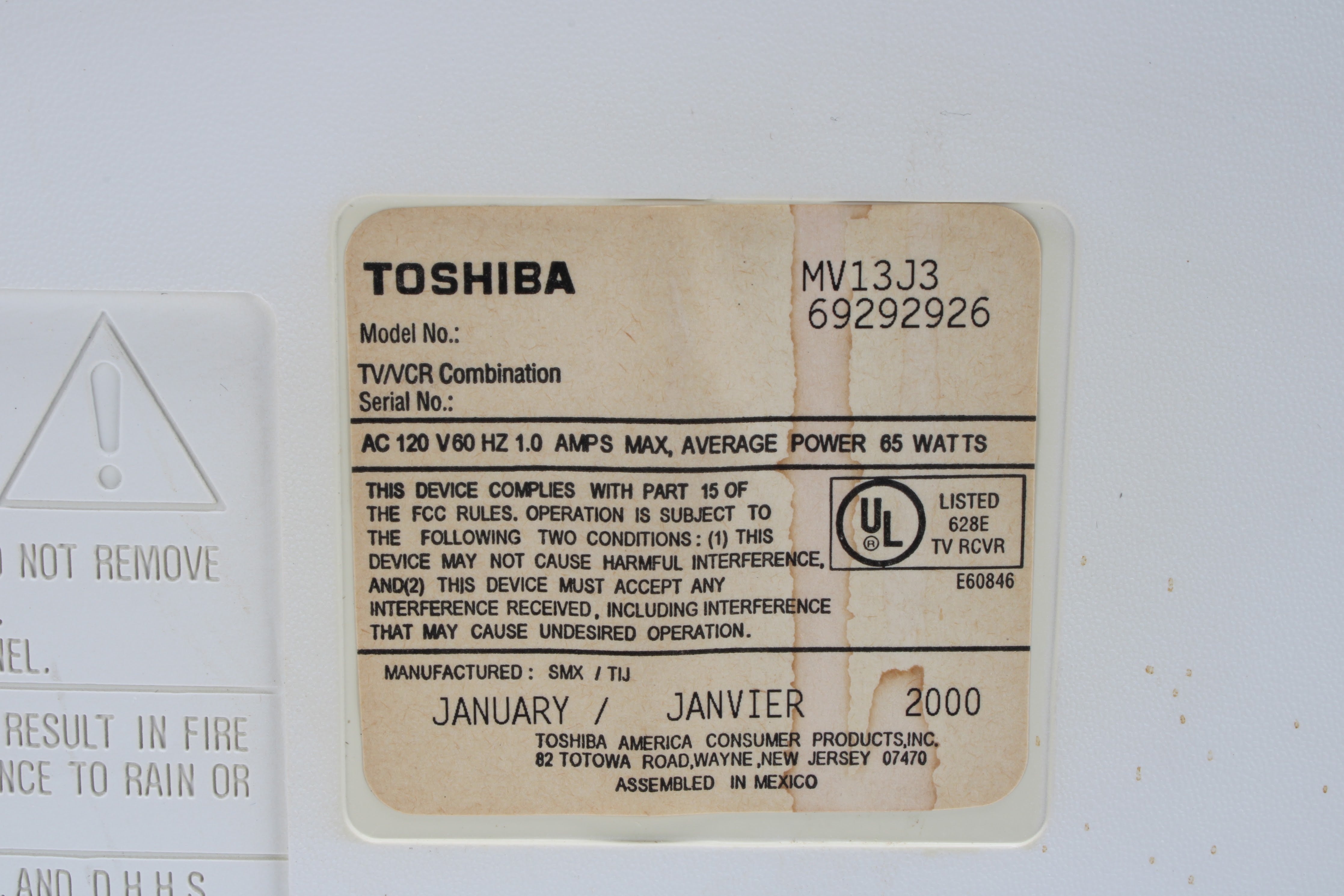 Toshiba MV13J3 13