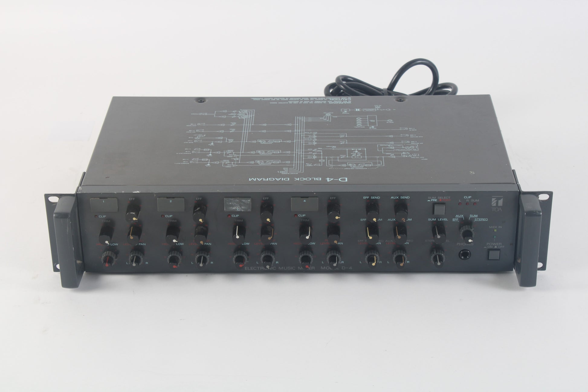 TOA D4 4Channel Electronic Music Mixer Preamplifier Equalizer AS I