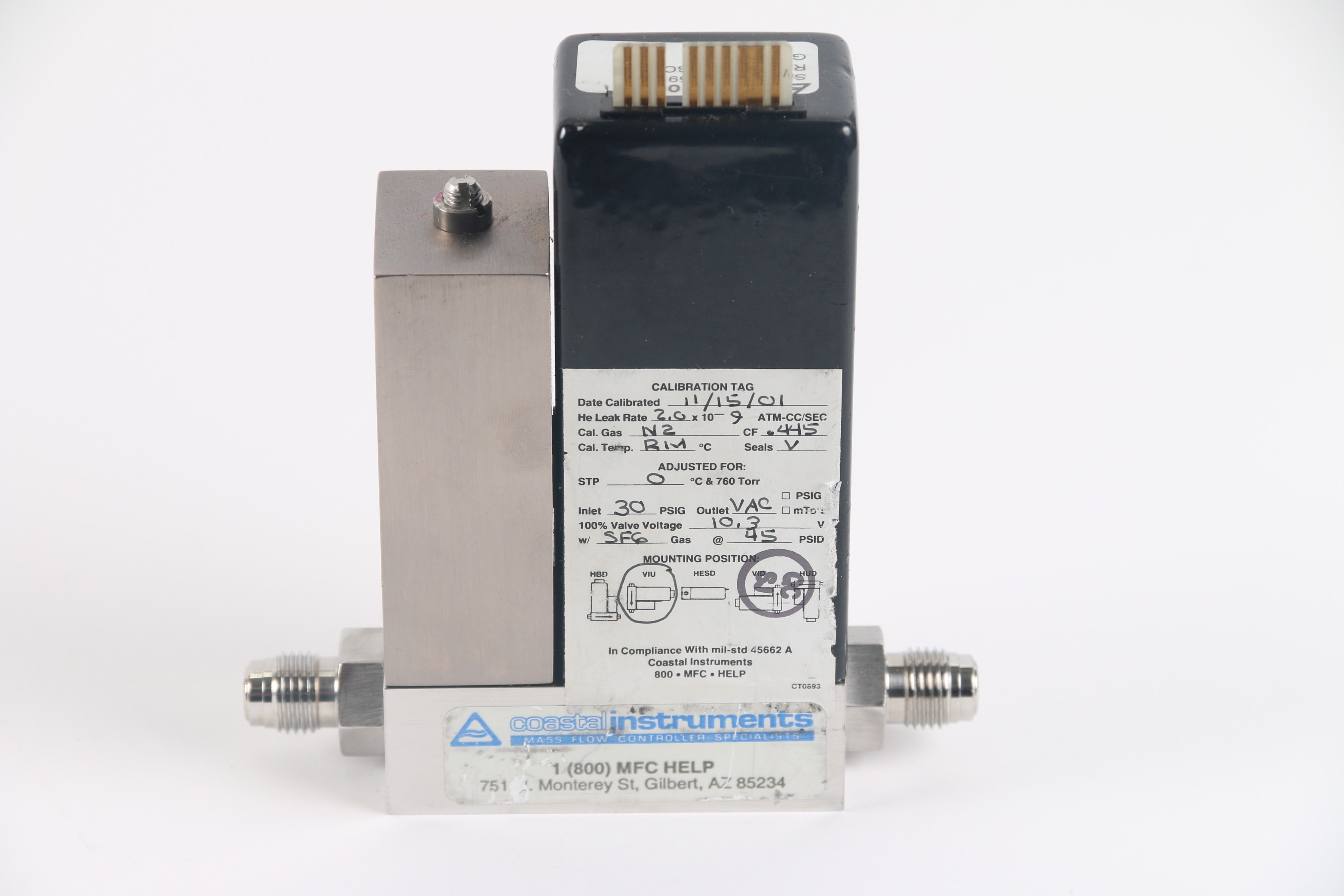 Unitizing Instrument Unit Instruments UFC-1100A Gas: CF4 50 SCCM Mass Flow Controller – NTC Tech