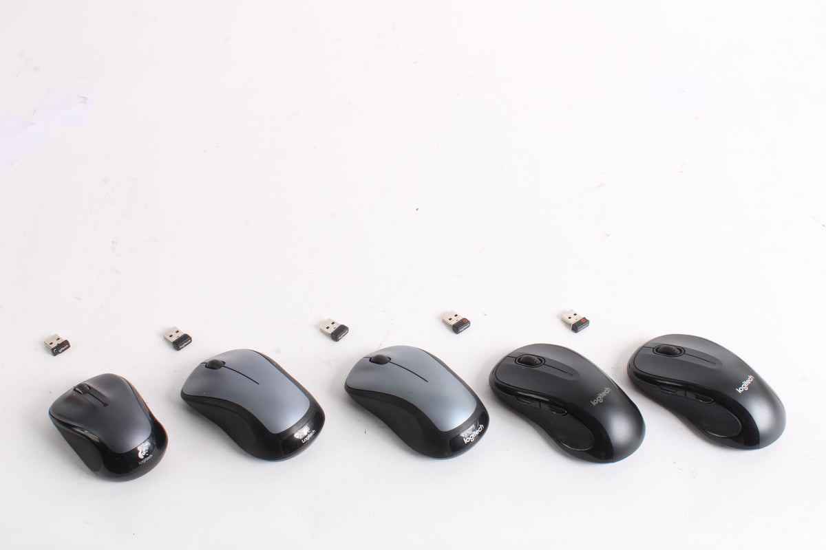 Logitech M310 Mouse Spring Logitech 2x M510, 2x M310, M325 Wireless Mouse Lot of 5 With Dongles ...
