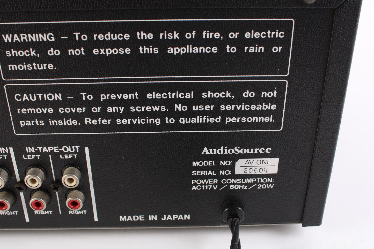 AudioSource AV-ONE Vintage Graphic Equalizer Selector and Processor ...