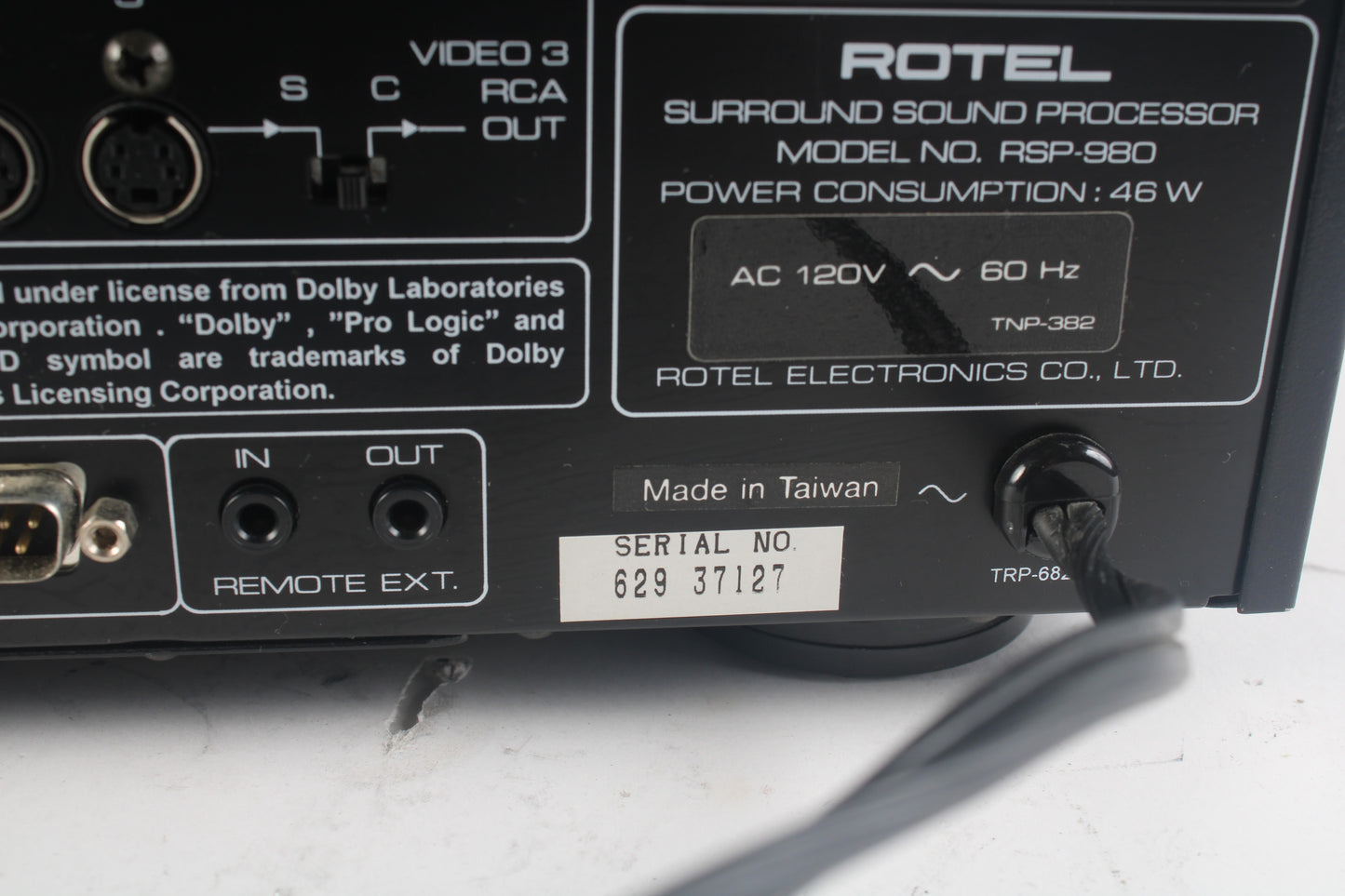 Rotel RSP-980 Surround Sound Processor – NTC Tech