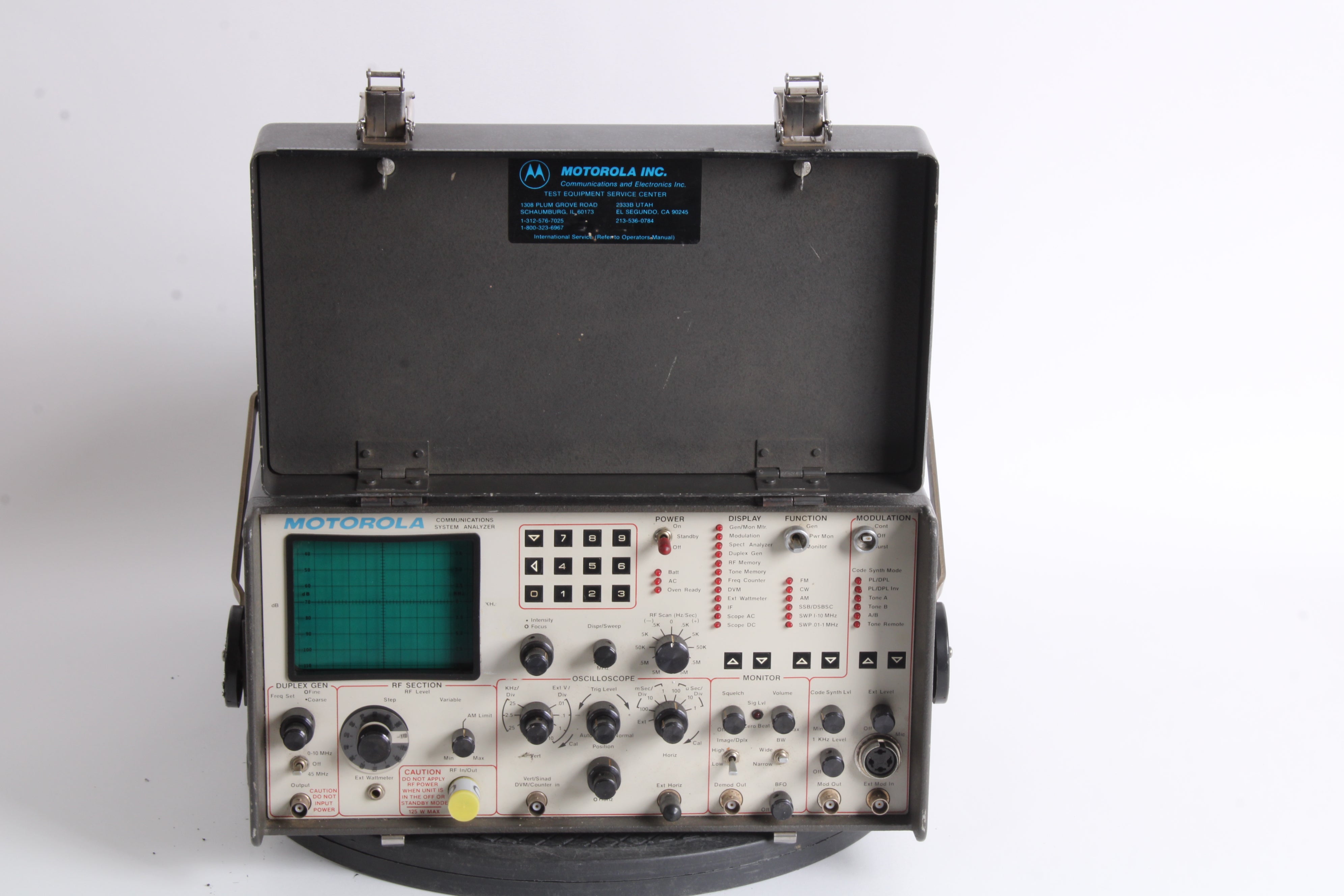 Motorola R2200 Motorola R-2001B Communications System Analyzer W/ Accessories - Fair ...