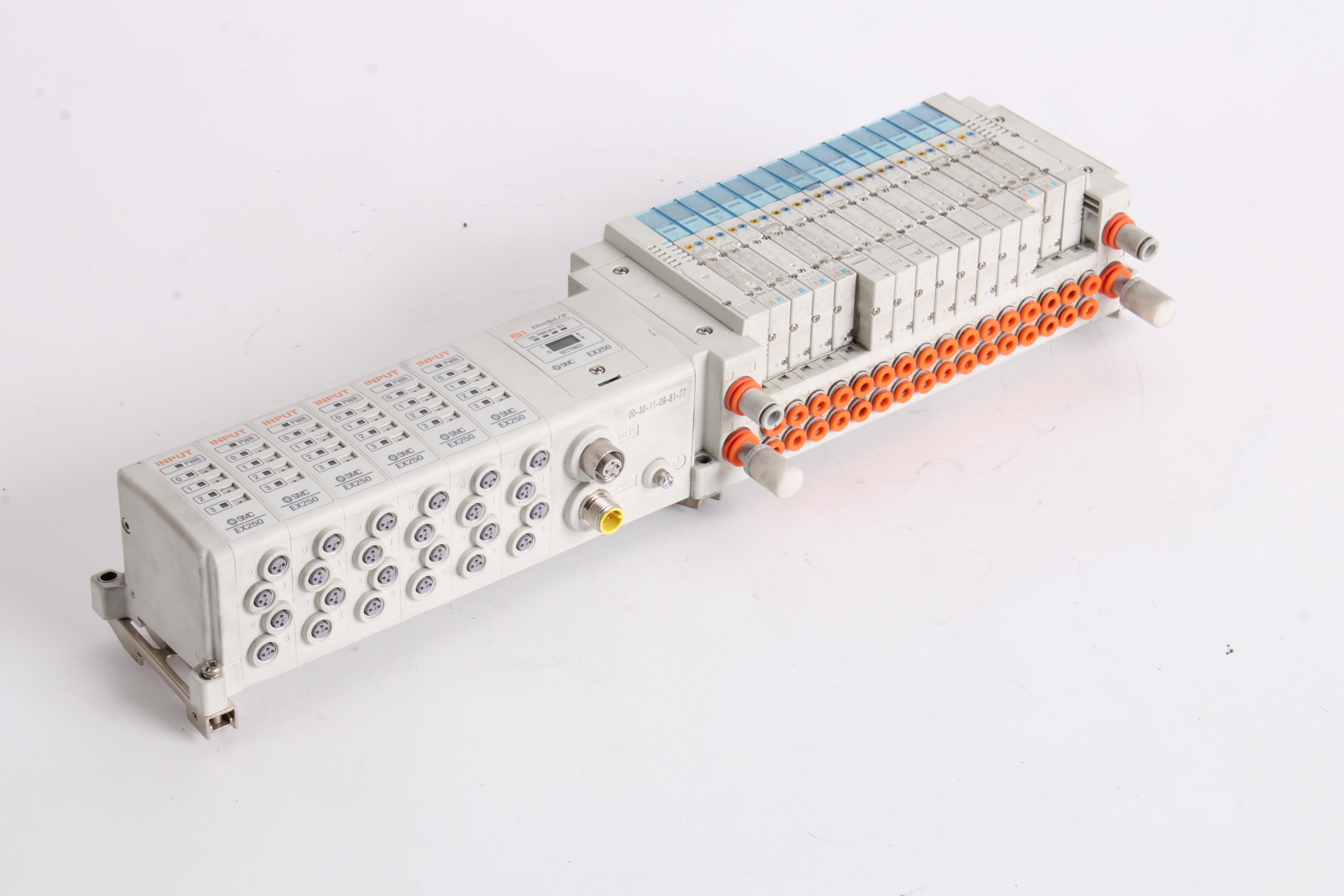 SMC EX250-SEN1 Module W/ 6x EX250-IE3 6x SY3A00-5U1 3x SY3400-5U1 5x S ...