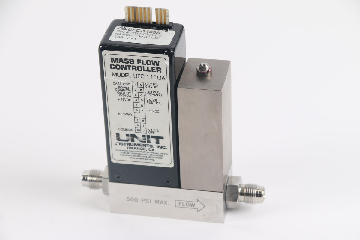 Unit Instruments Unit Instruments UFC-1100A Gas: CF4 50 SCCM Mass Flow Controller – NTC Tech
