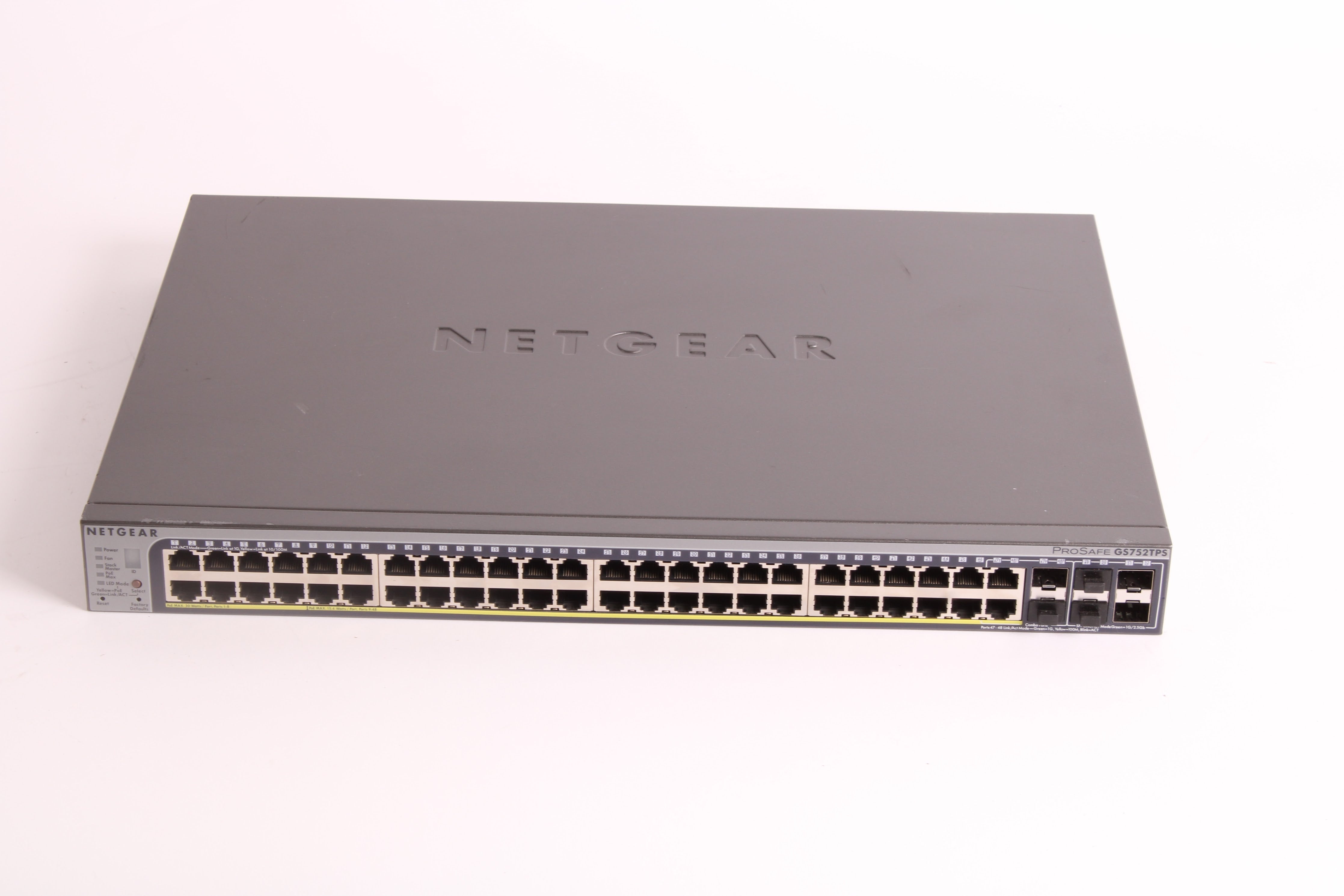 Gs752ts Netgear GS752TPS ProSafe 48-Port Gigabit Smart Switch W/ PoE and 4 SFP ...