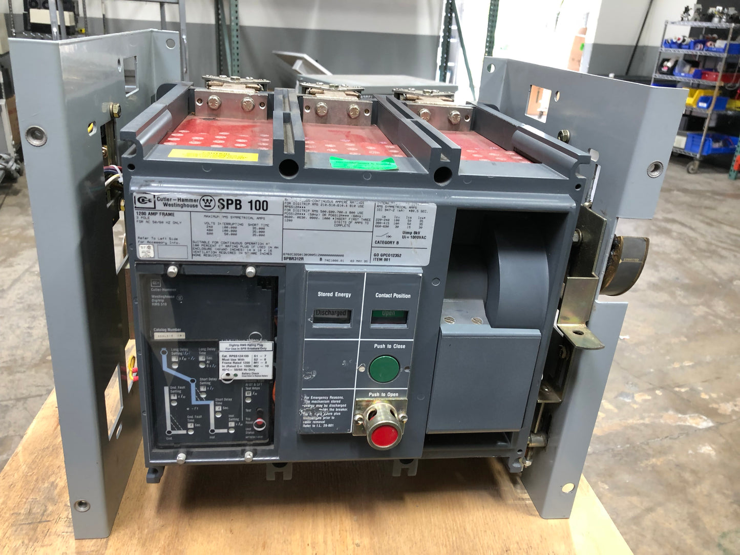 Cutler Hammer SPB 100 1200A 3-Pole Circuit Breaker RMS510 – NTC Tech