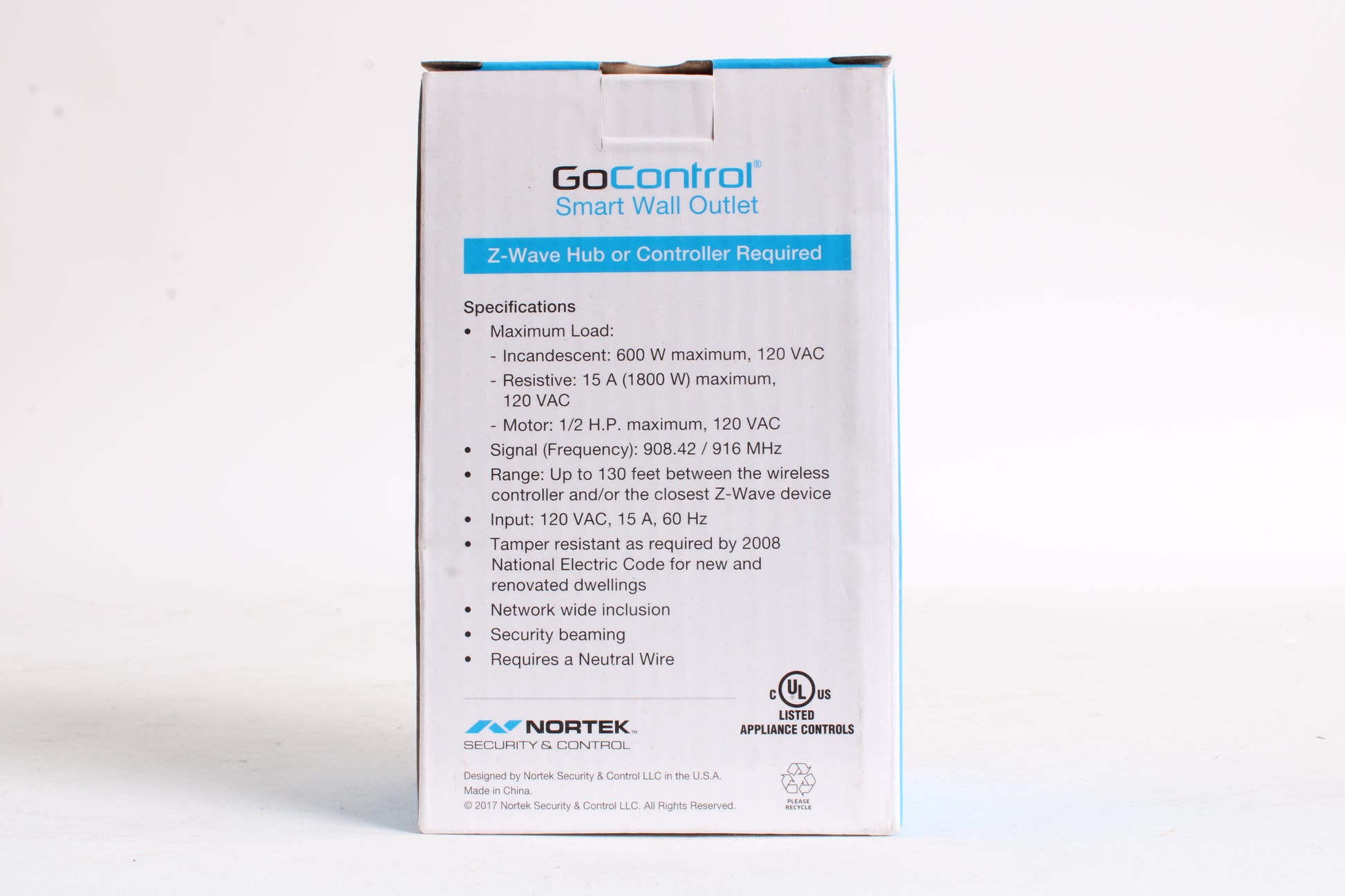 GoControl W015EMZ5-1 Smart Wall Outlet 093863140471 - NEW – NTC Tech