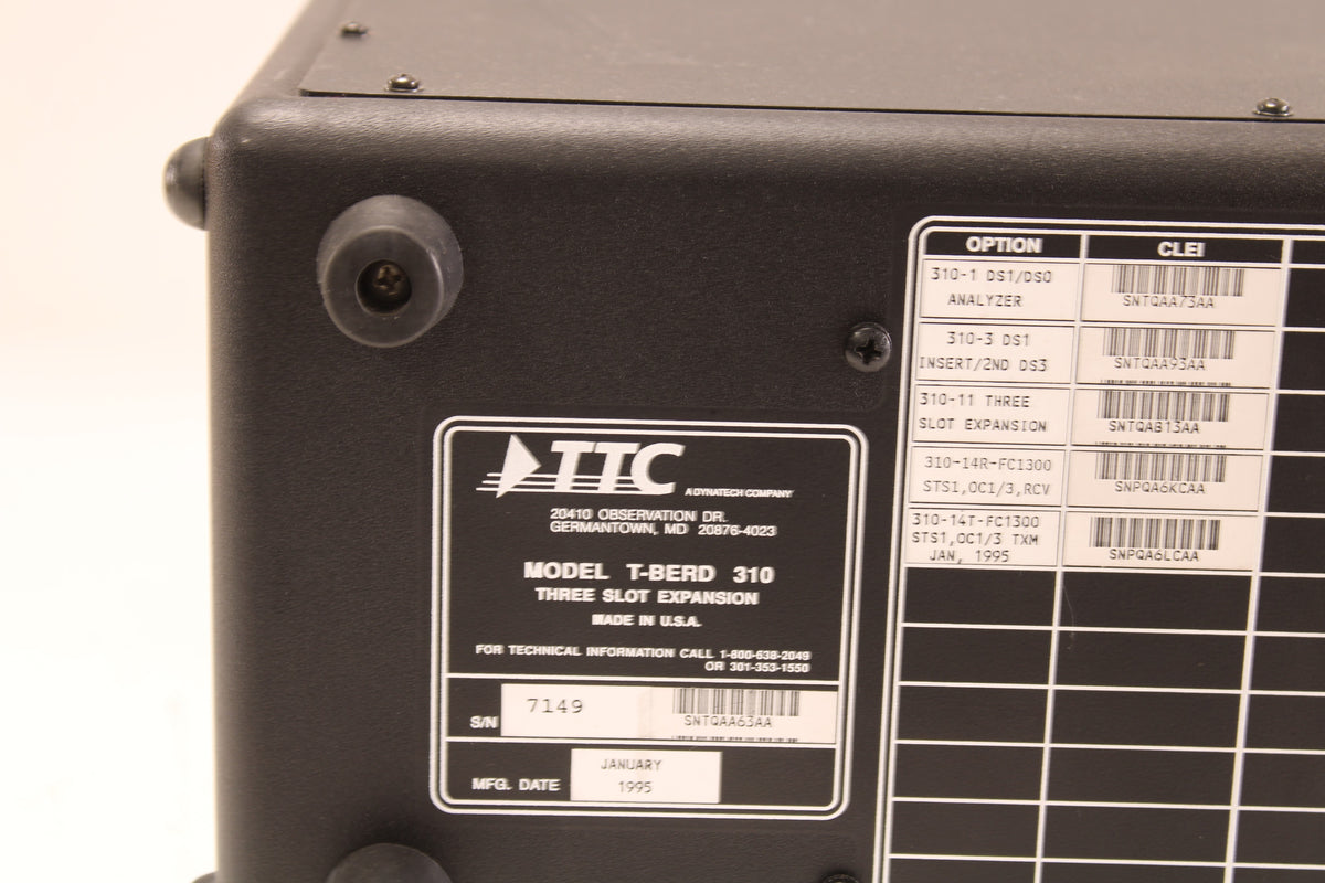 Ttc Communication TTC T-BERD 310 Communications Analyzer Network Tester W/ 5x Options ...