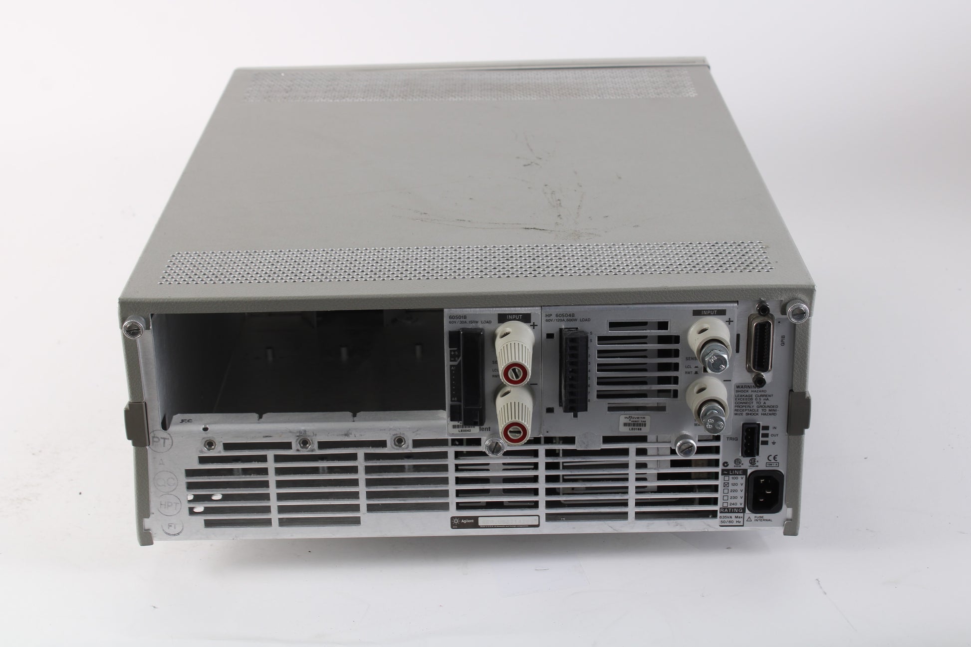 HP Agilent 6050A 1800 Watt DC Electronic Load Mainframe W/ 1x 60504A 1 ...