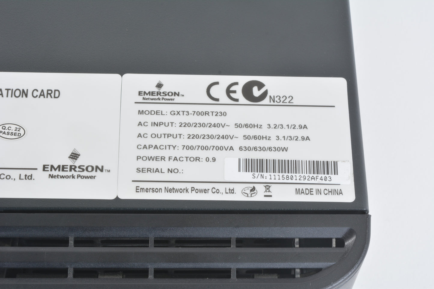 Emerson GXT3-700RT230 700VA Tower/Rack Mountable UPS – NTC Tech