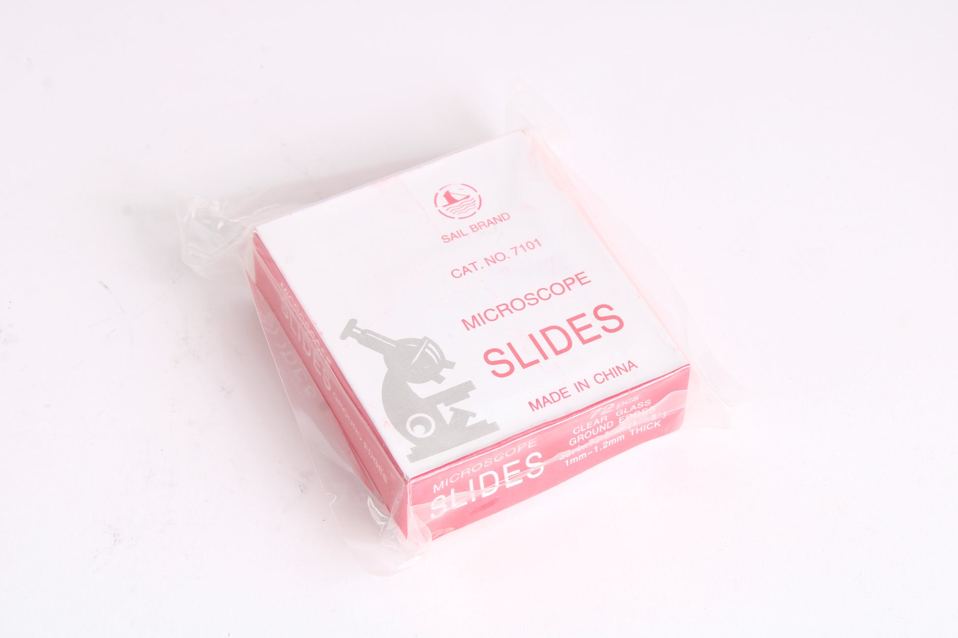 Sail Brand Cat No. 7101 Microscope Clear Glass Slides 72/Pcs NEW