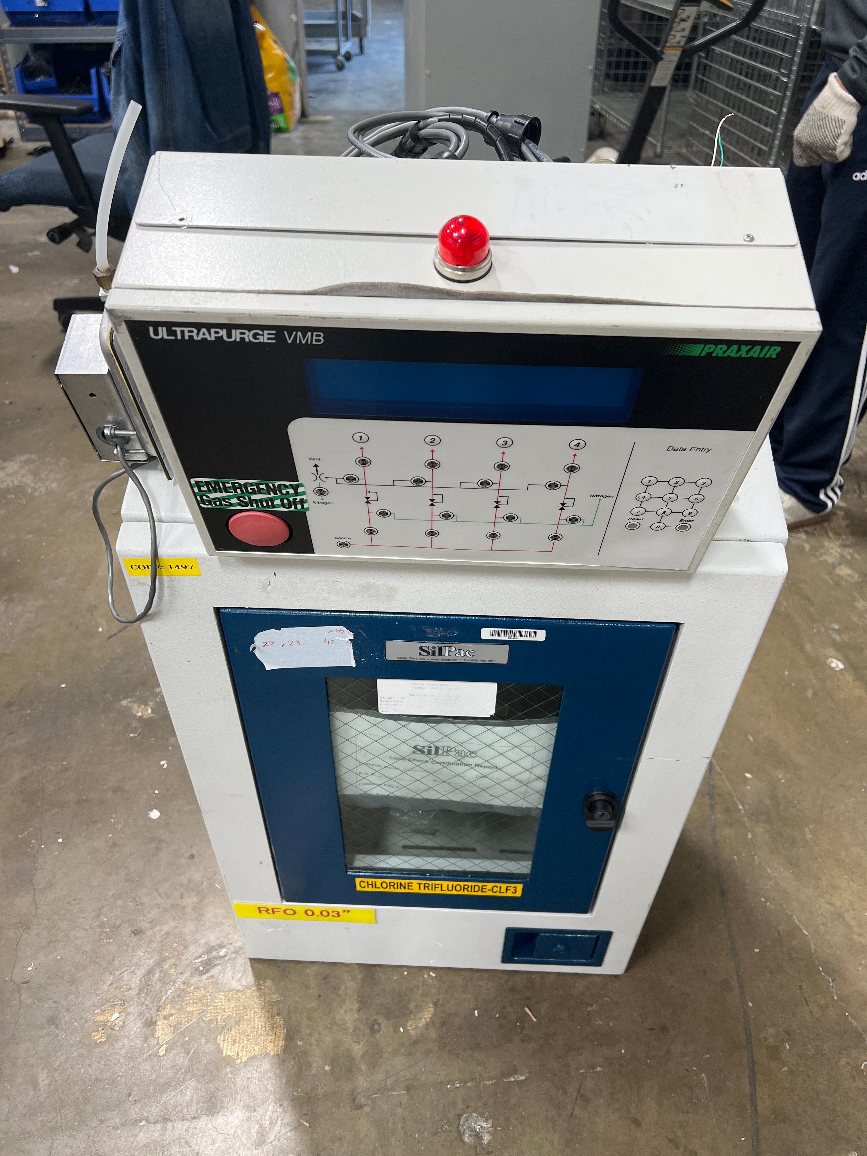 SilPac Gas Cabinet System Controller W/ Praxair Ultrapurge VMB – NTC Tech