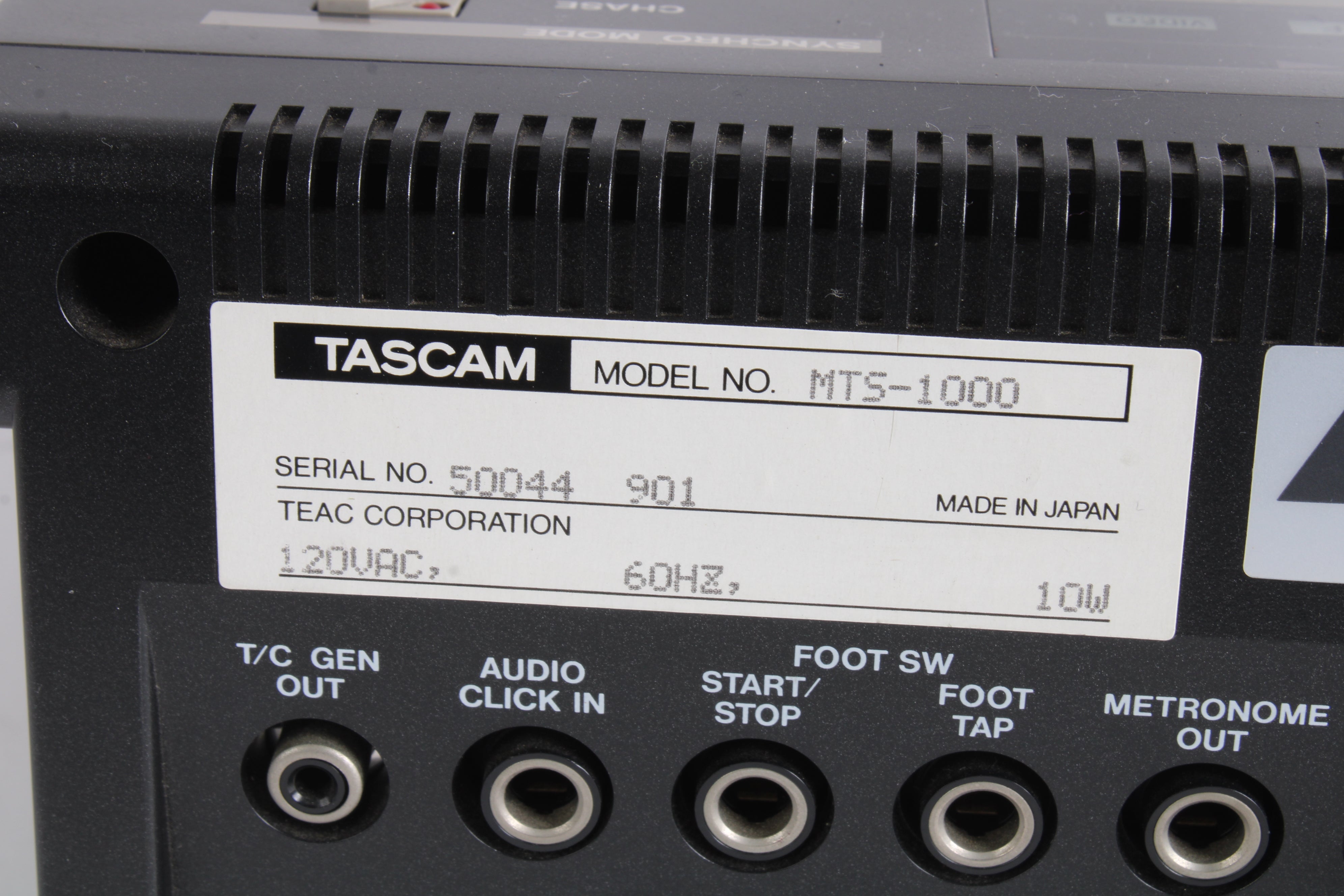 Tascam MTS-1000 MIDIizer Midi Tape Synchronizer – NTC Tech