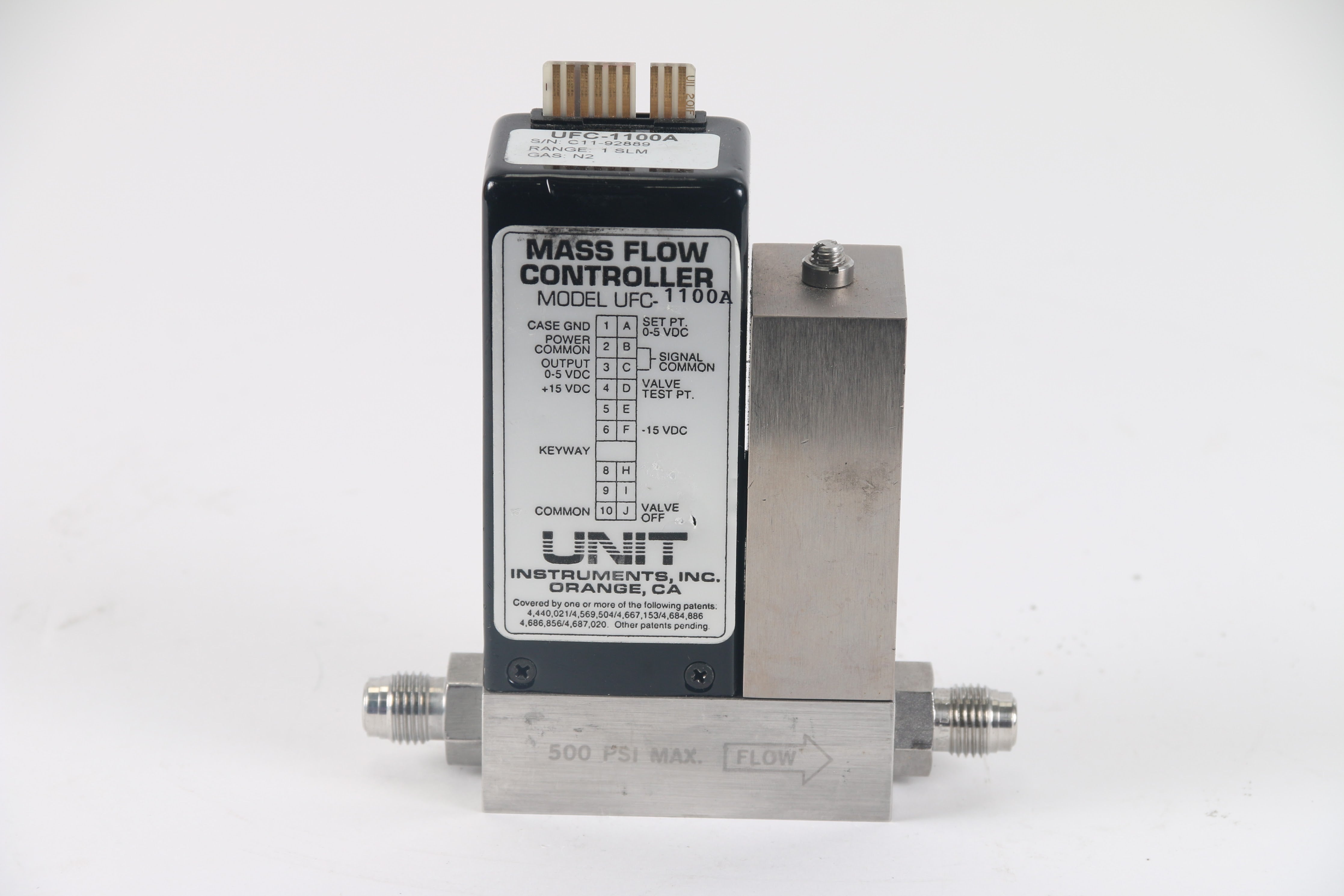 Unit Instruments Unit Instruments Inc UFC-1100A N2 1SLM Mass Flow Controller – NTC Tech