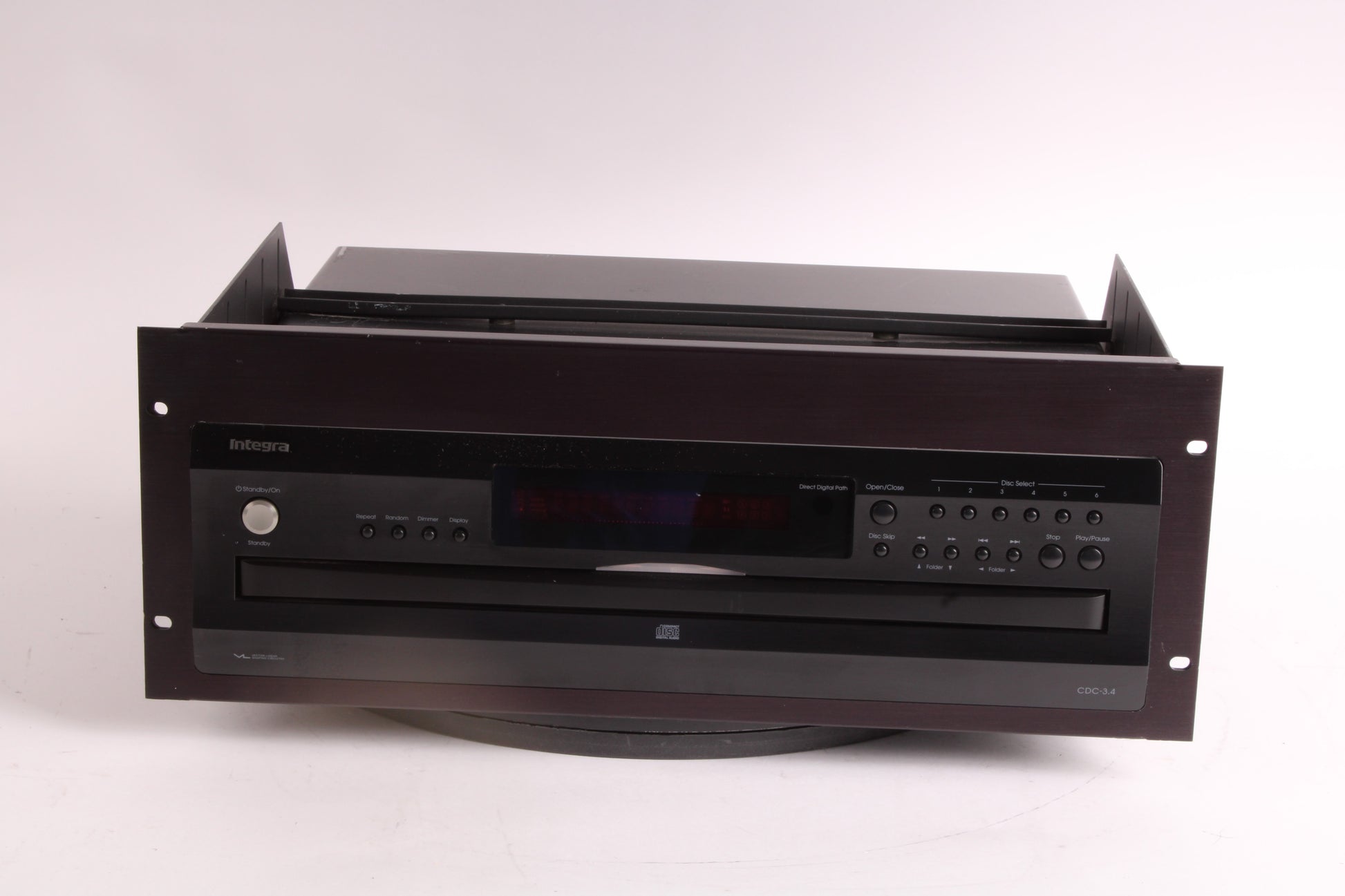Integra CDC 3 4 Compact 6 Disc Carousel Changer W Middle Atlantic CDC Integra cdc 3 4 compact 6 disc carousel changer w middle atlantic cdc