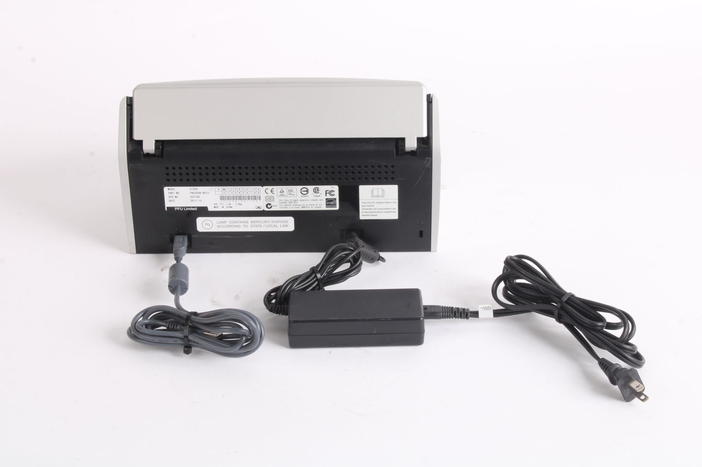Fujitsu ScanSnap S1500 Scanner PA03586-B015 W/ Power Supply and USB ...