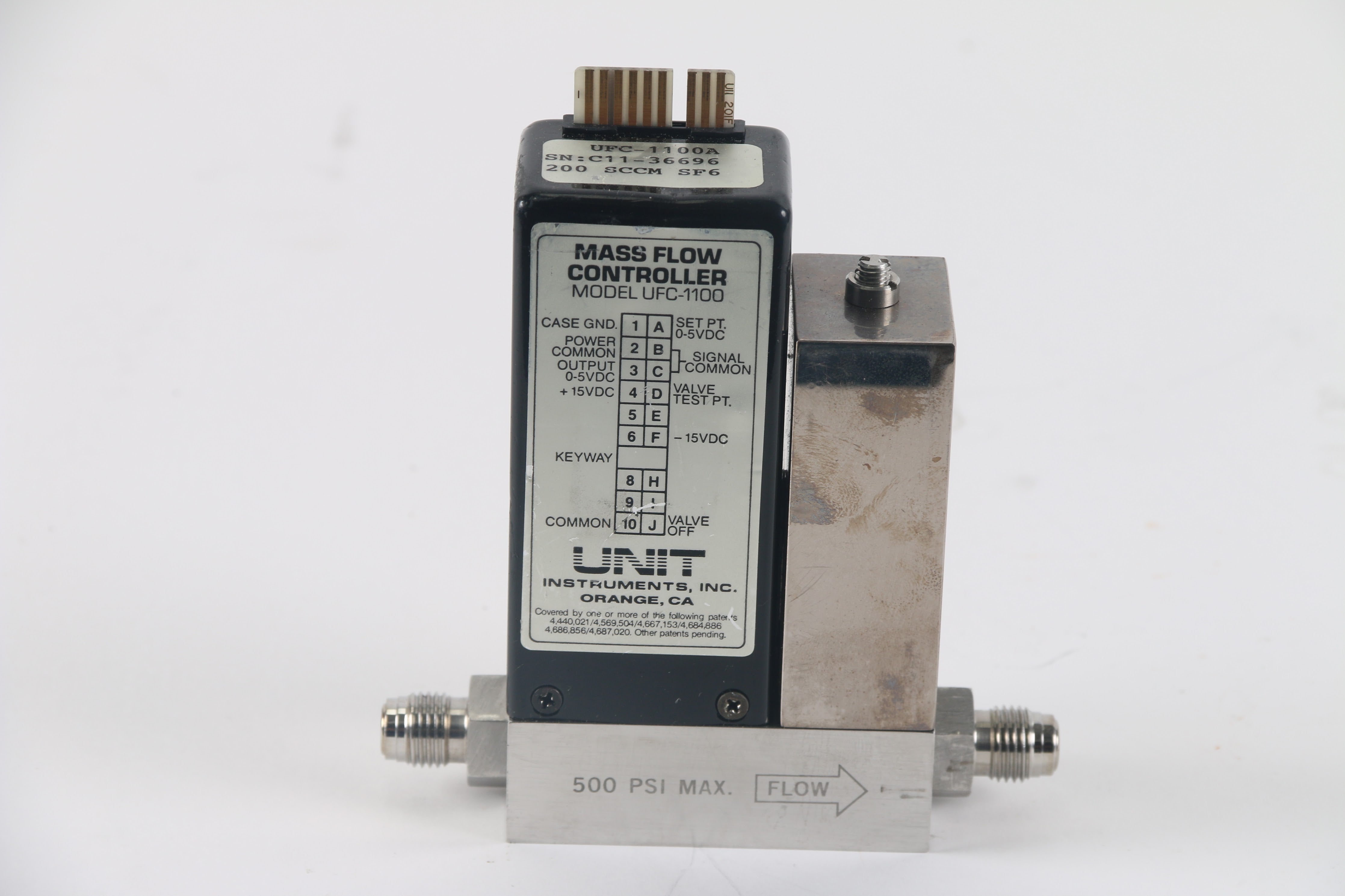 Unit Instruments Unit Instruments UFC-1100A Gas:SF6 200 SCCM Mass Flow Controller – NTC Tech