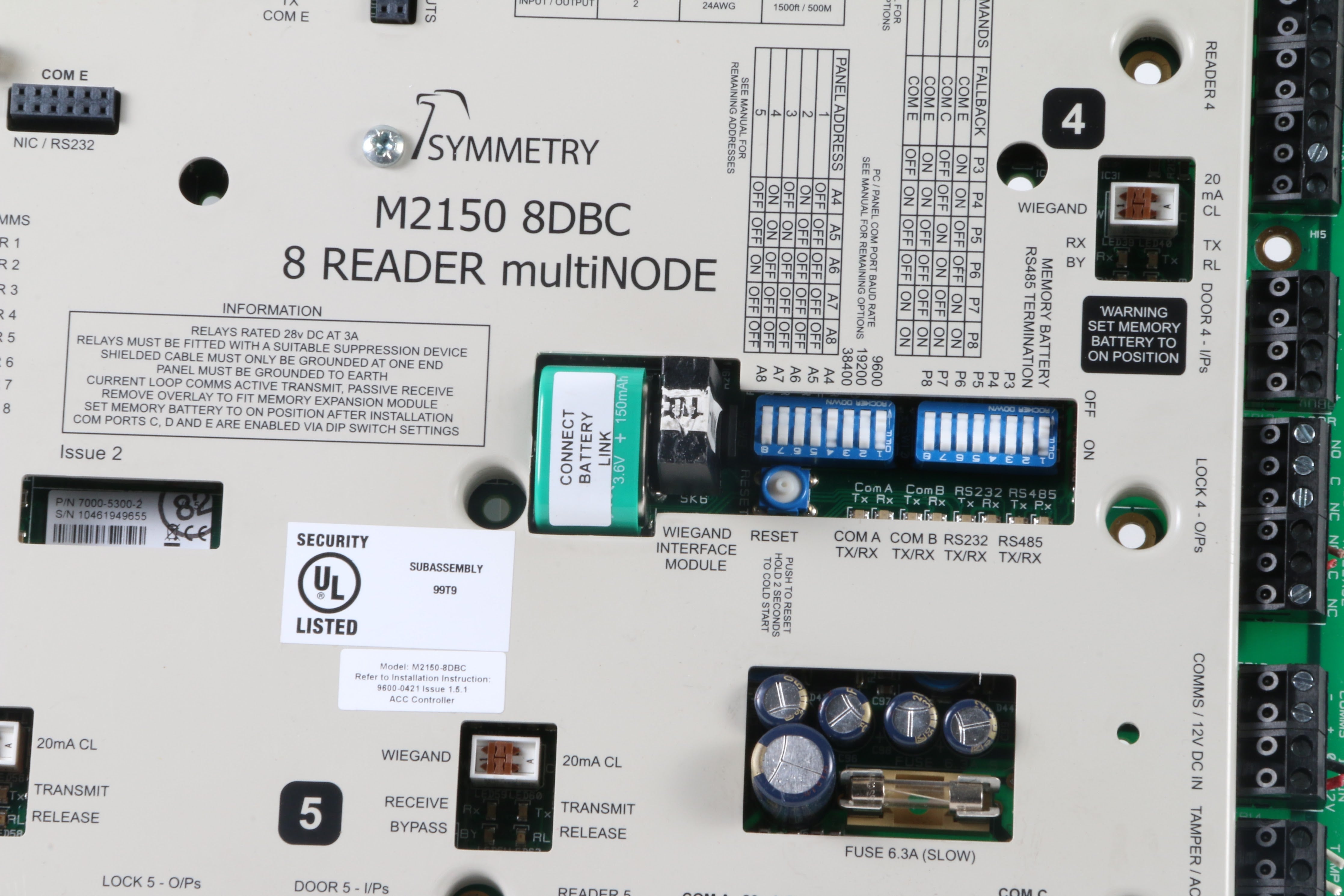 Symmetry M2150 8DBC 8 Reader mulitNODE Door Controller