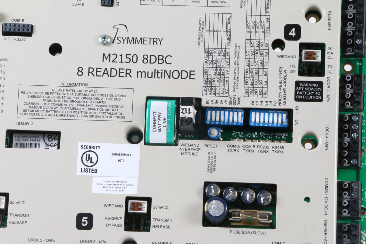 M2150 R232 Module Symmetry M2150 8DBC 8 Reader mulitNODE Door Controller Wiegand Interfa ...