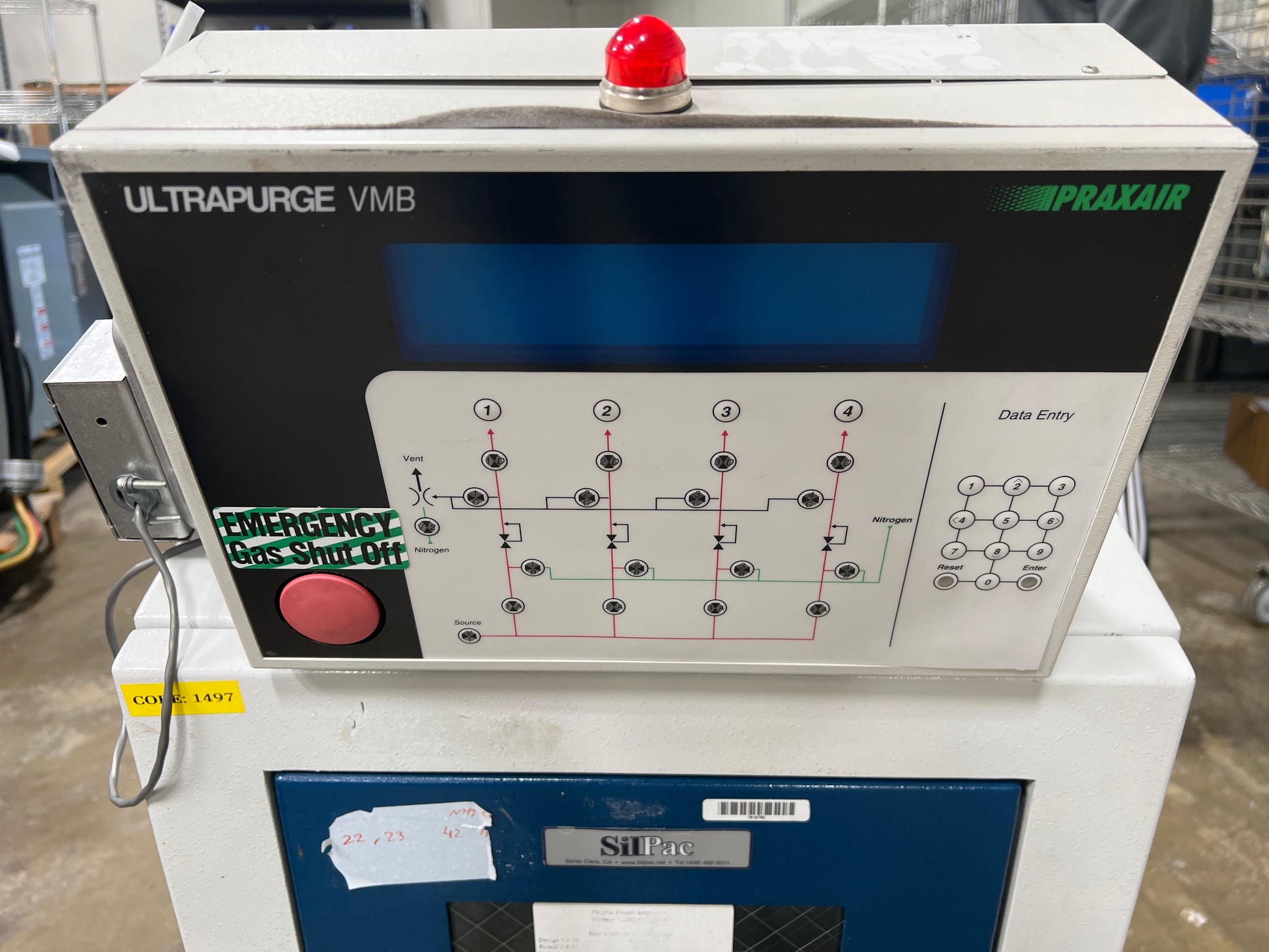 SilPac Gas Cabinet System Controller W/ Praxair Ultrapurge VMB – NTC Tech