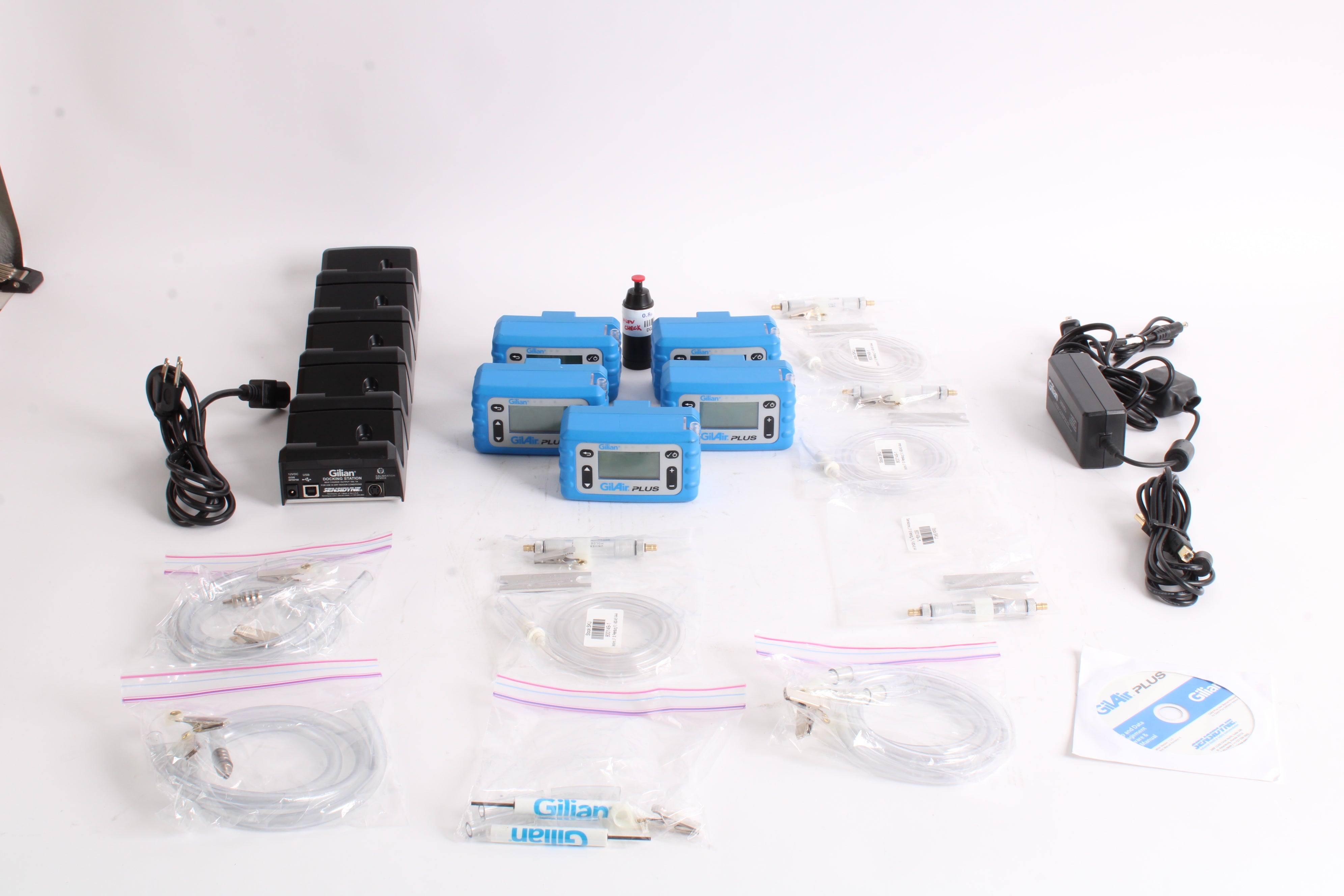 Gilair Gilian 610-0901-02-R GilAir Plus Air Sampling Pump (Lot of 5) With Acc ...