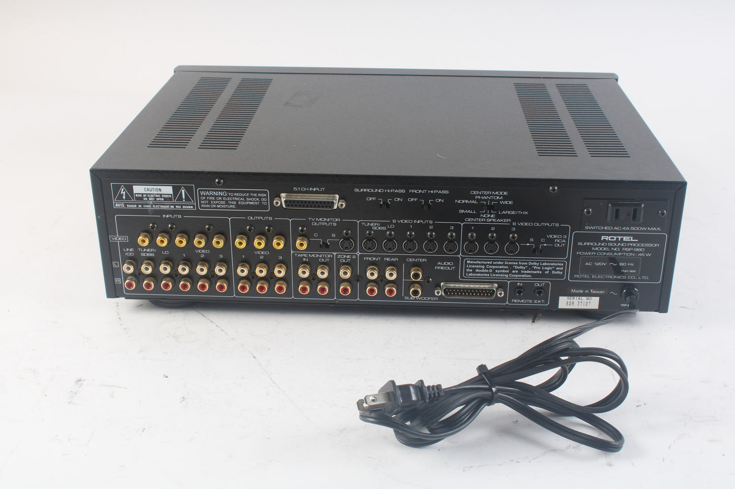 Rotel RSP-980 Surround Sound Processor – NTC Tech