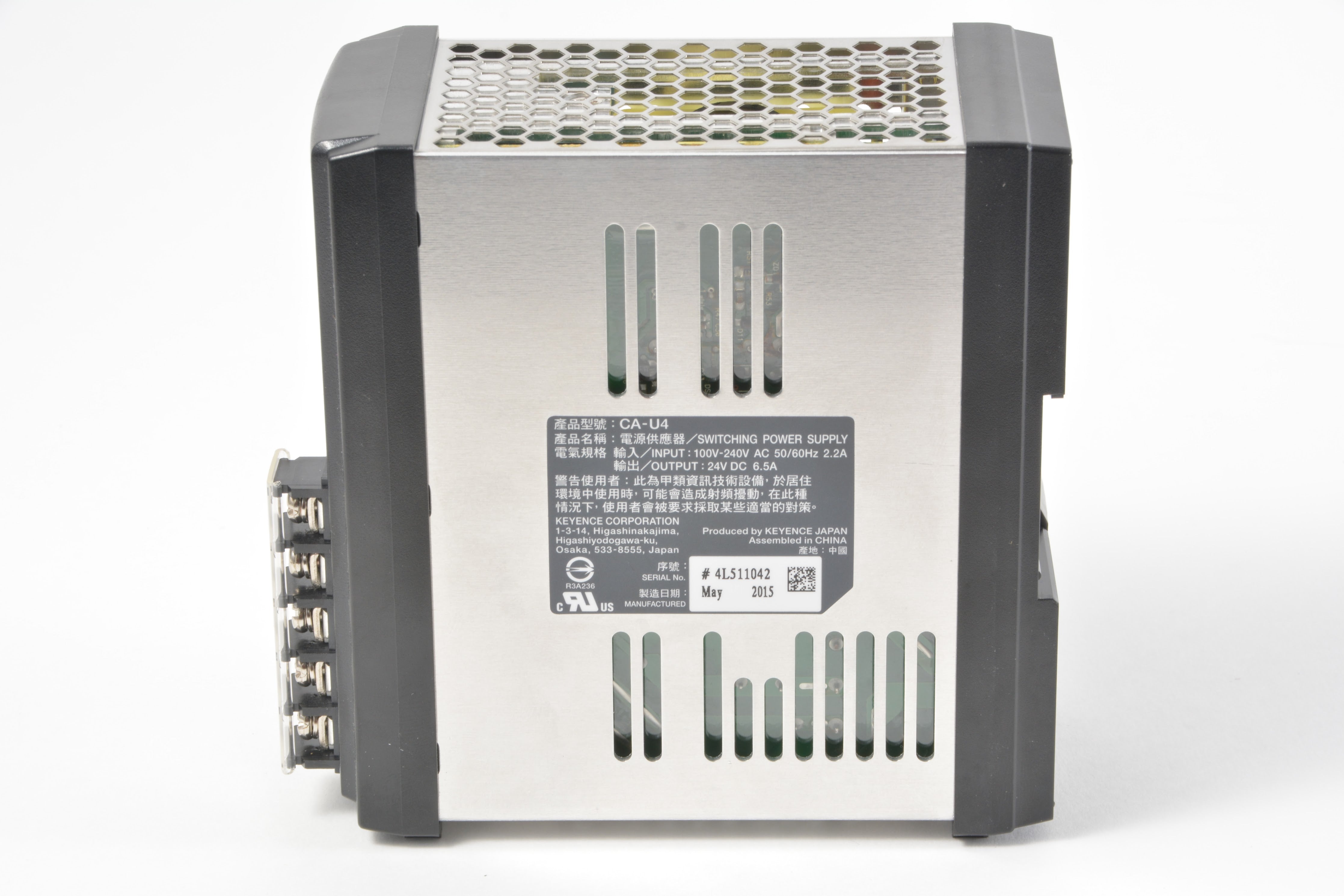 Keyence CA-U4 24VDC 6.5A DIN Rail Mount Industrial Power Supply