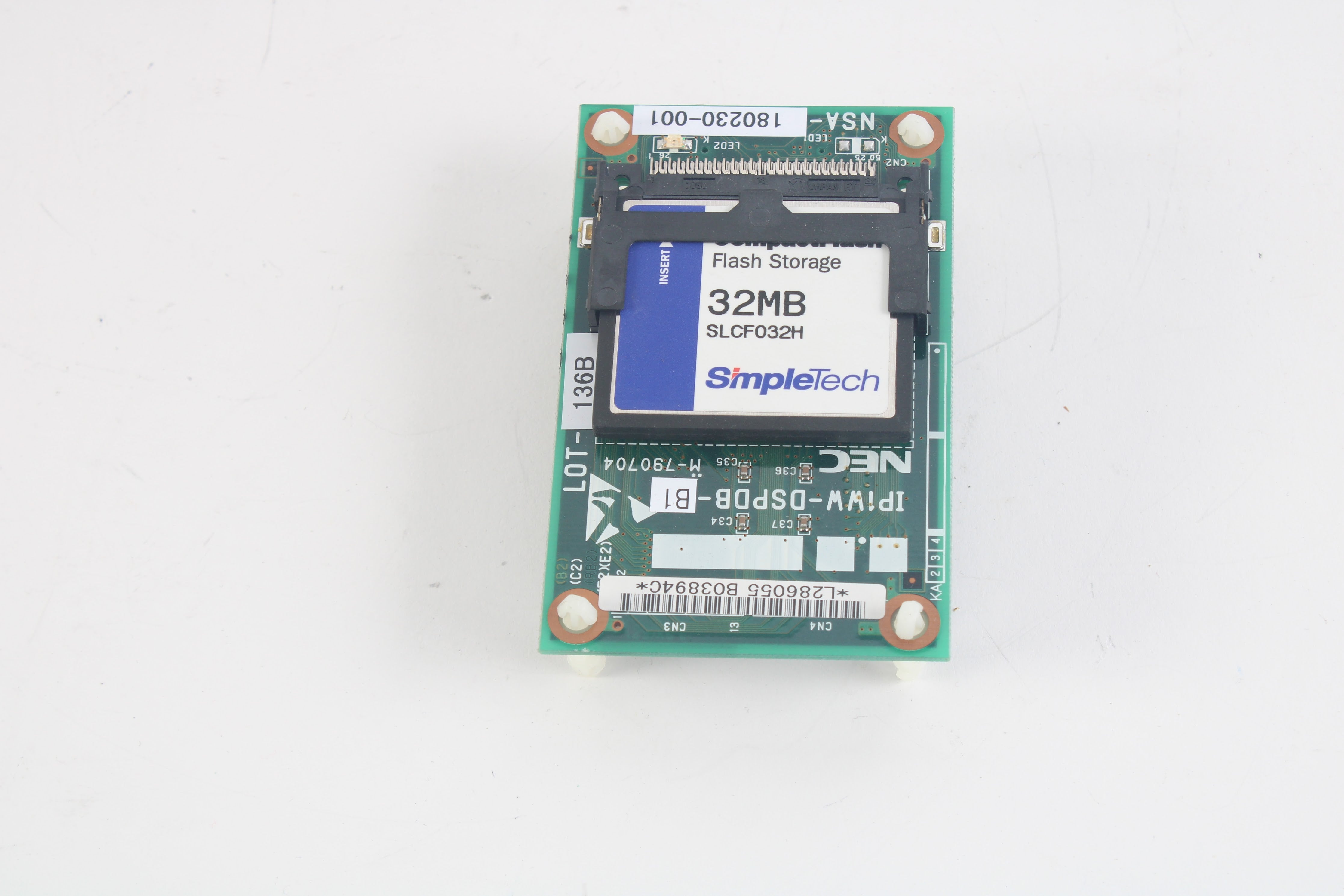 NEC IP1WW-DSPDB-B1 Voice Mail Module W/ SimpleTech 32MB Flash Storage ...