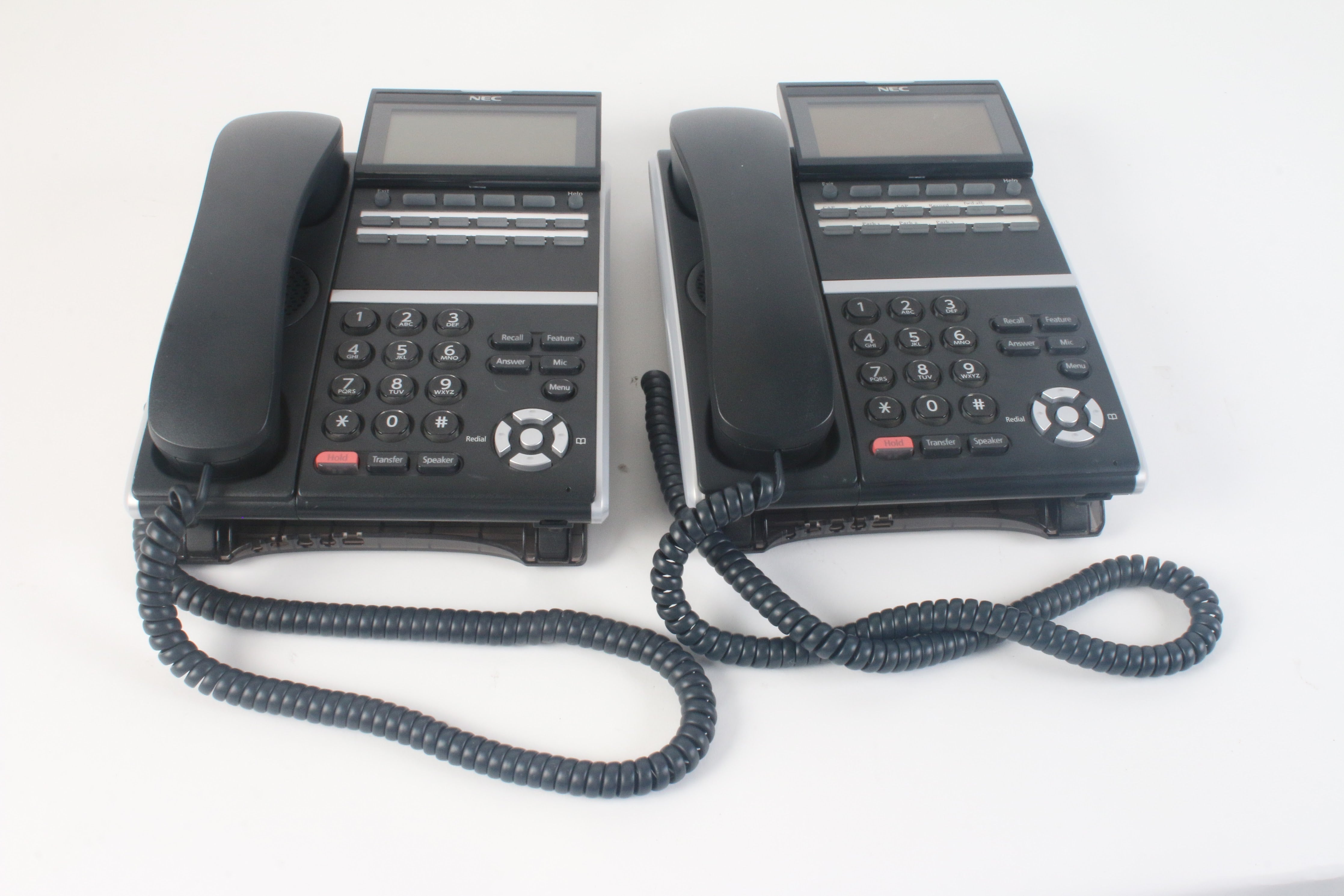 NEC ITZ-12D-3 (BK) TEL DT800 Series IP Business Office Phone Lot of 2 ...