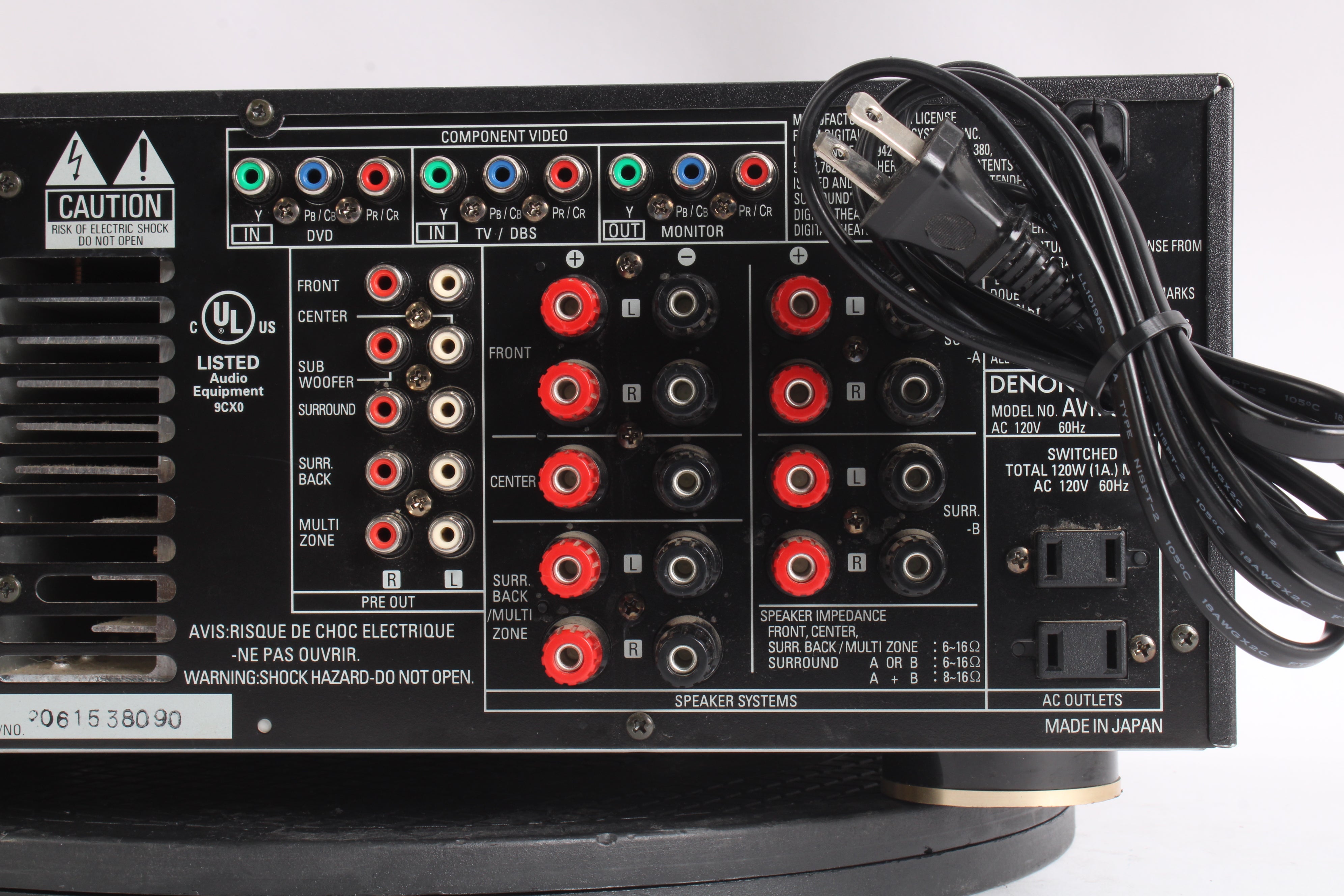 Denon AVR-3802 Precision Audio Component / AV Surround Receiver