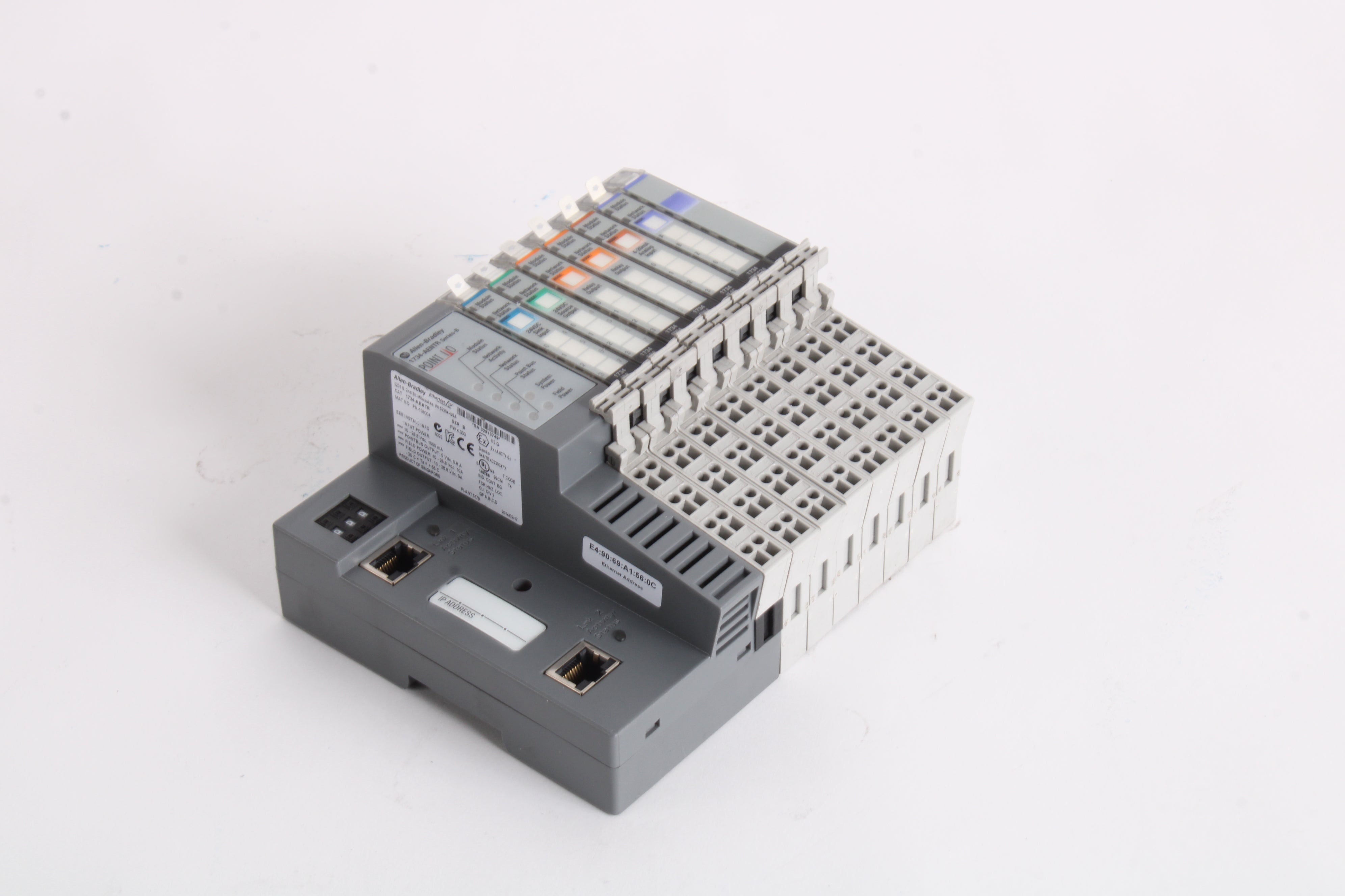 Allen Bradley 1734-AENTR Point I/O 2 Port ETHERNET Adapter With Module ...