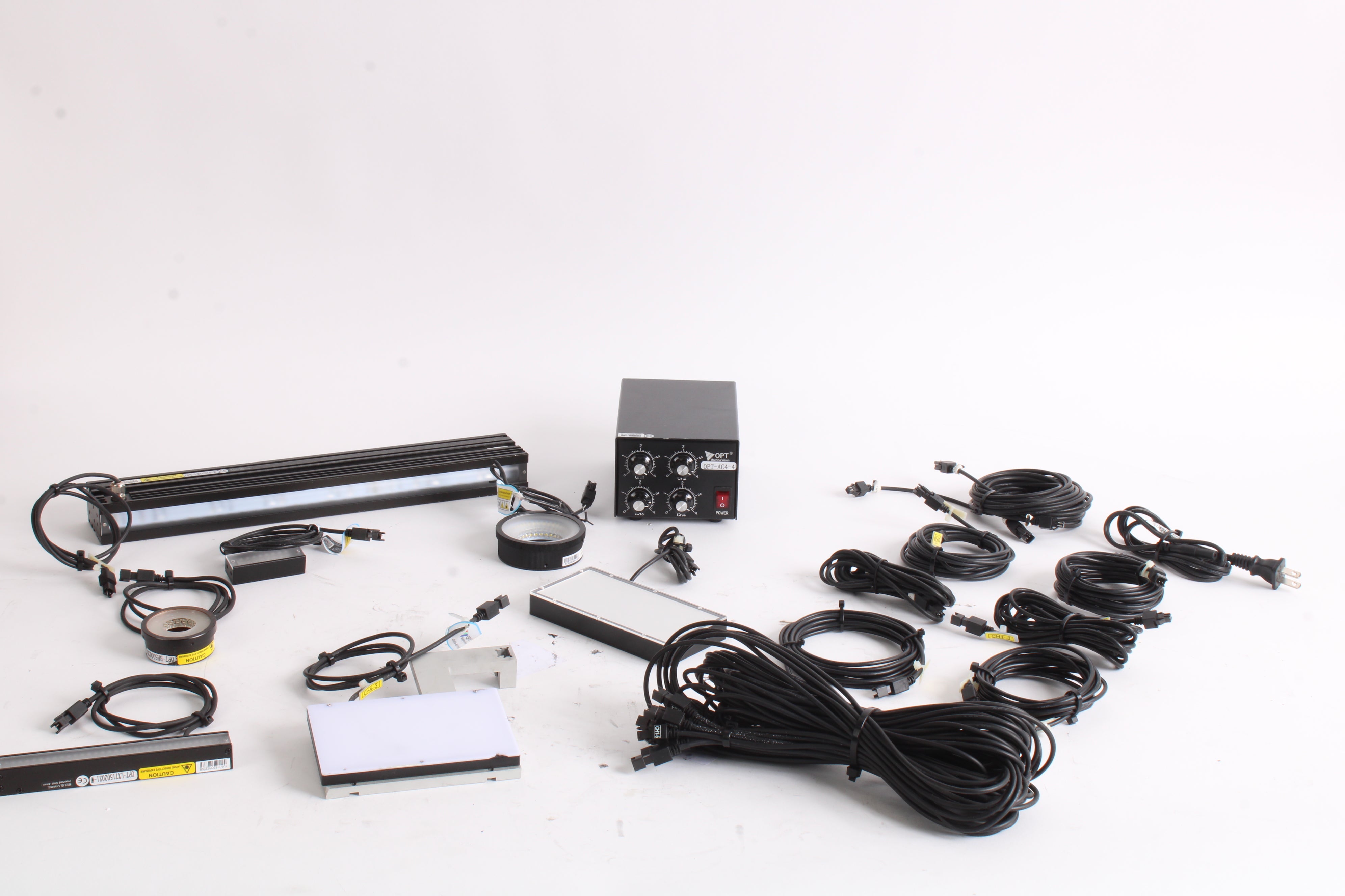 OPT Machine Vision OPT-AC4-4 Controller With LED Light Unit and Extens ...