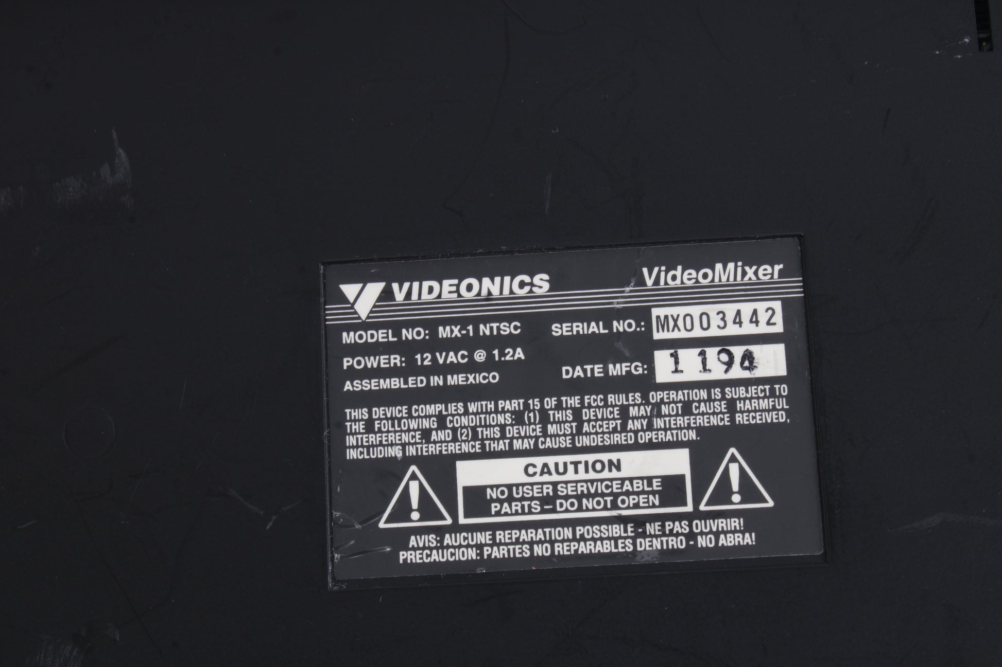 Videonics MX1 Digital Video Mixer NTC Tech