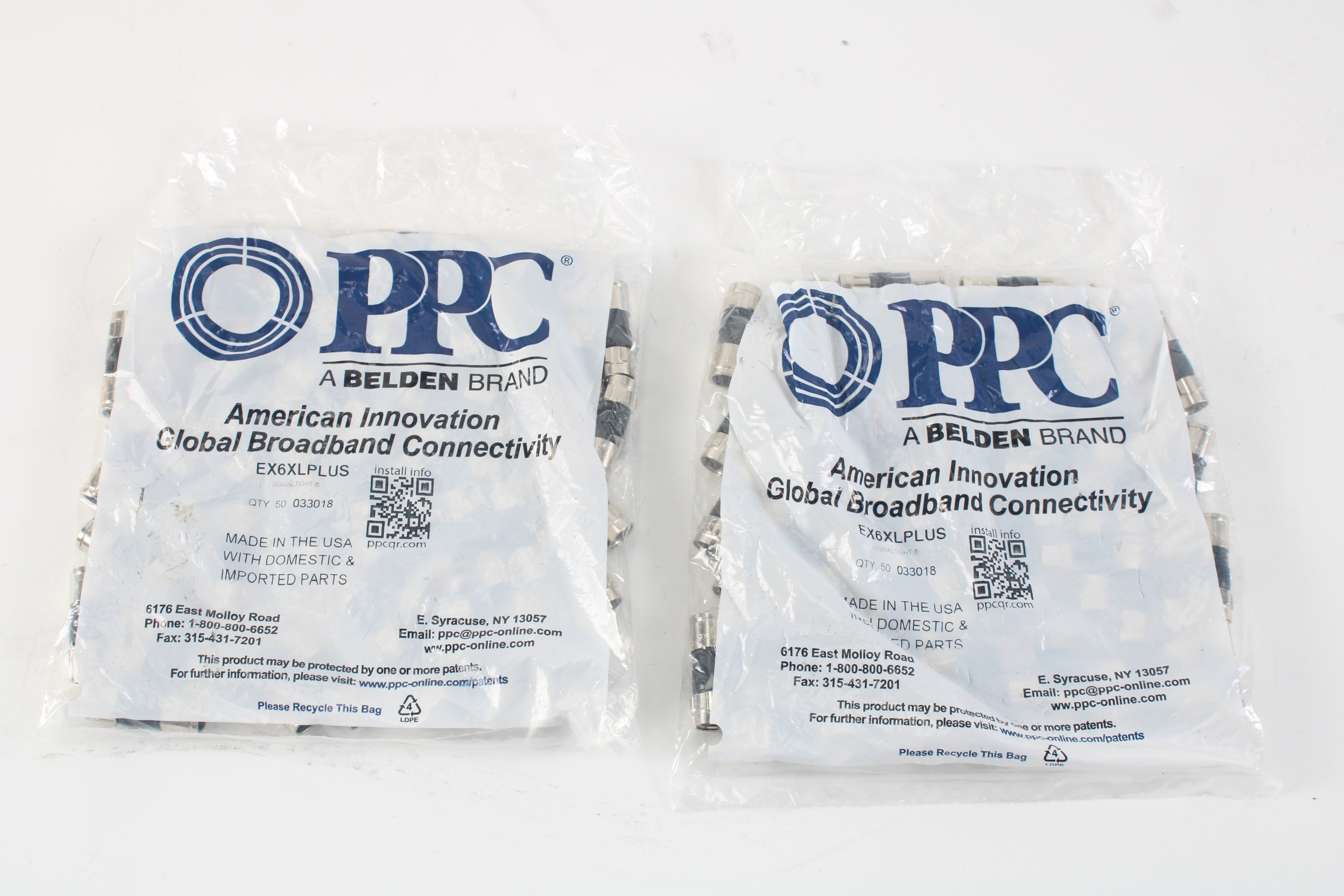 Ppc Cable PPC EX6PLUS RG-6 Snap Coax Cable Connector (100 Pieces) – NTC Tech