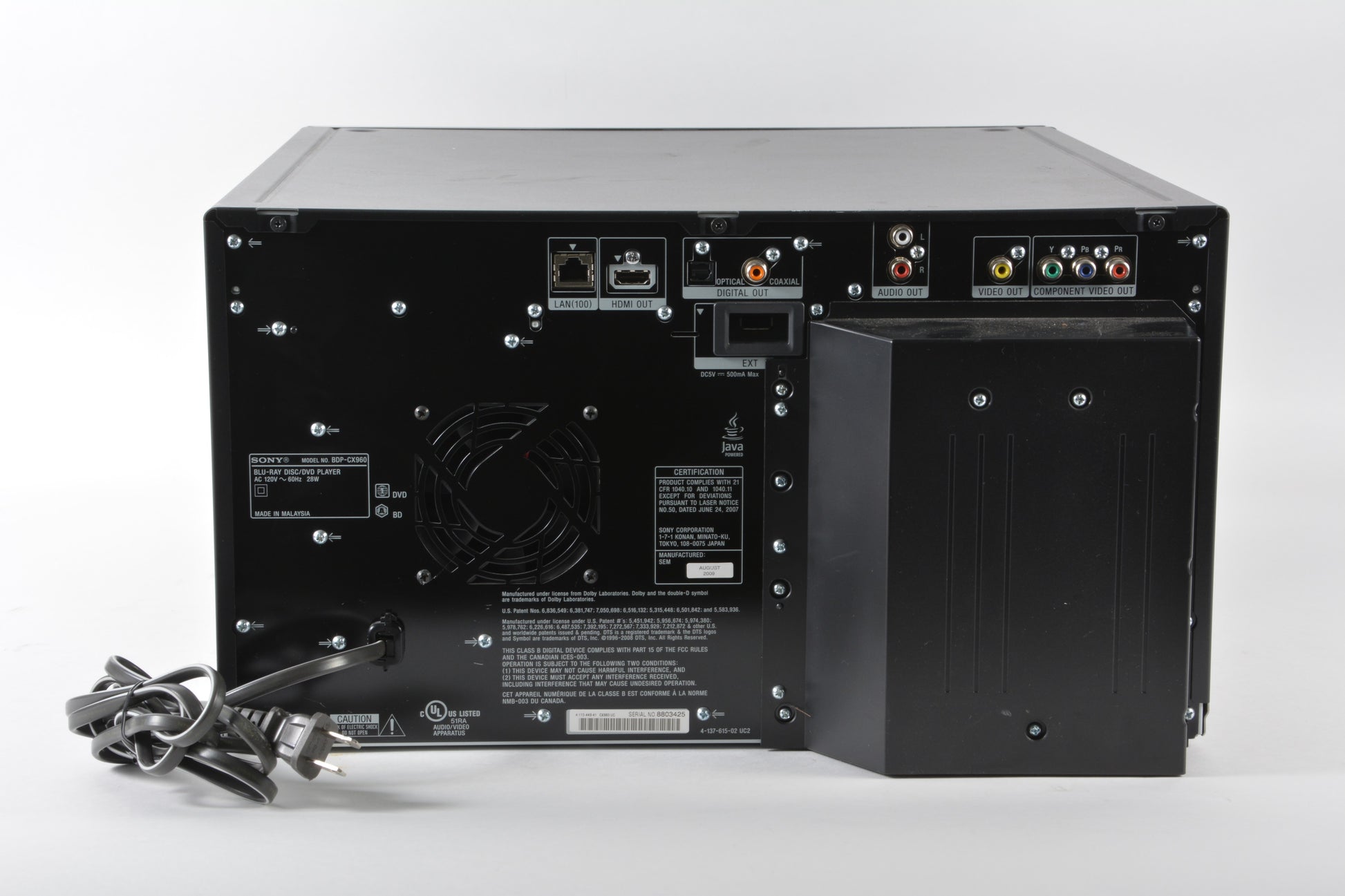 Sony BDPCX960 HDMI 400 Disc Bluray / DVD MegaChanger NTC Tech