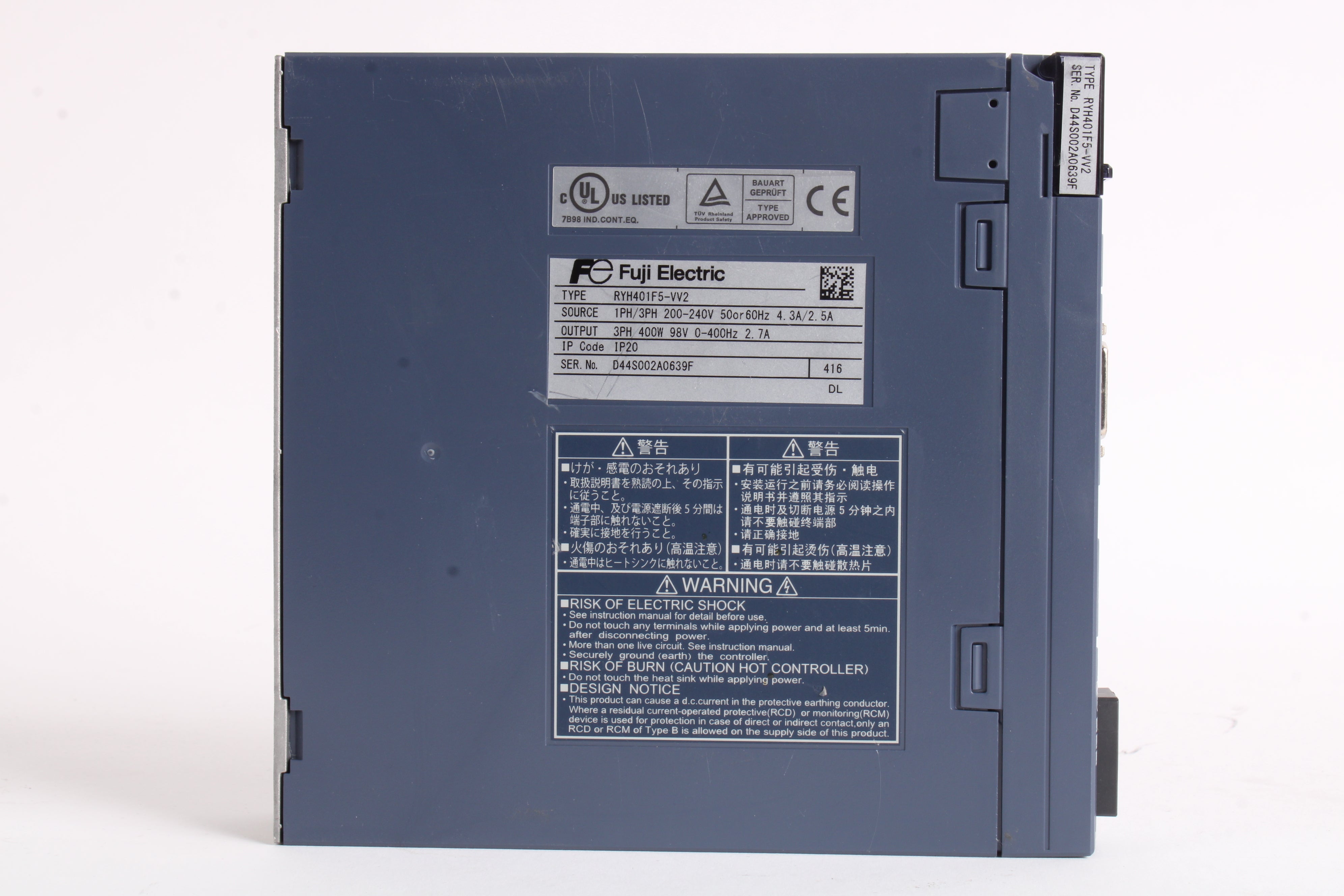 Fuji Electric RYH401F5-VV2 Servo Drive - No Cables, Missing