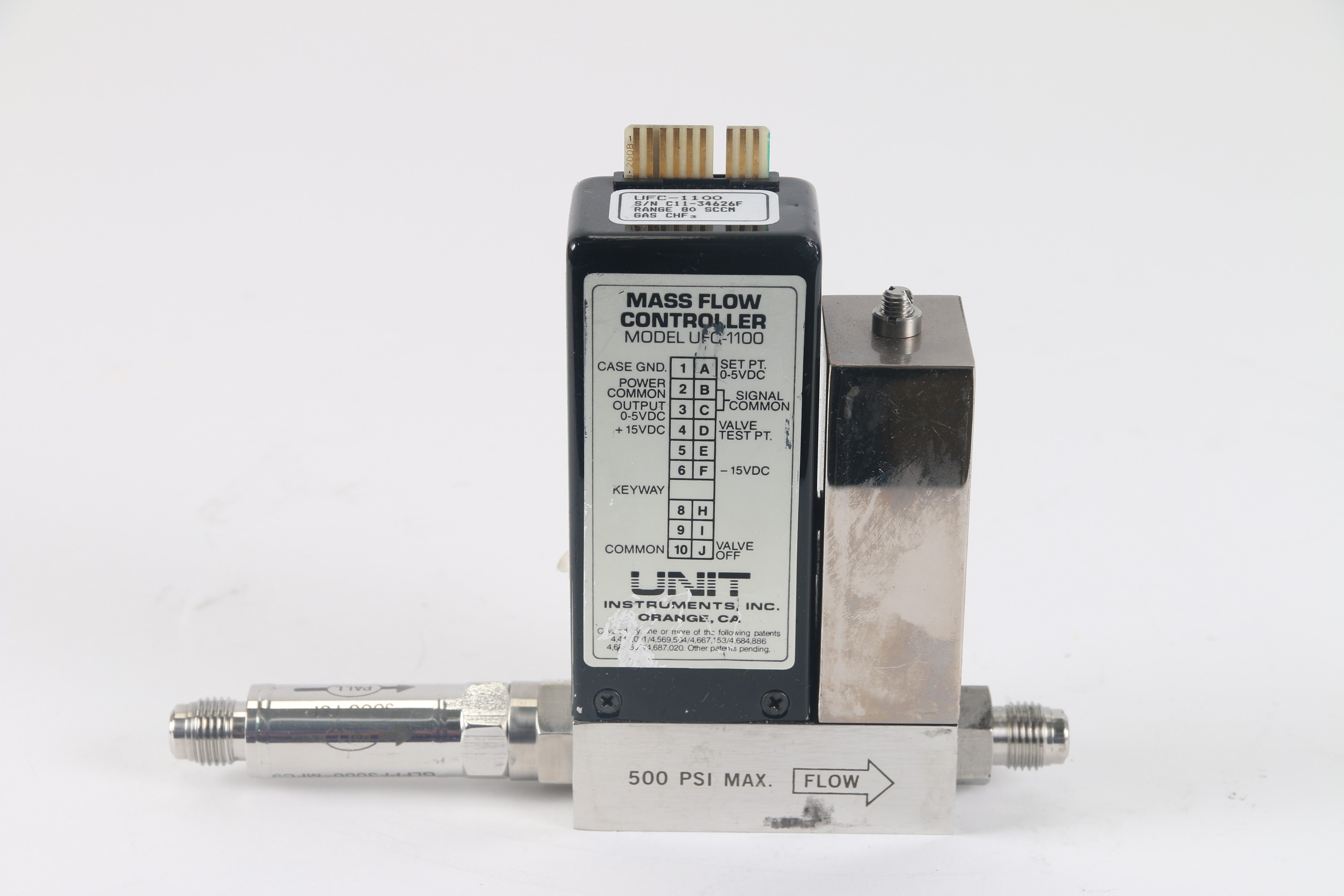 Unit Instruments Unit Instruments UFC-1100 Gas: CHF3 80 SCCM Mass Flow Controller – NTC Tech