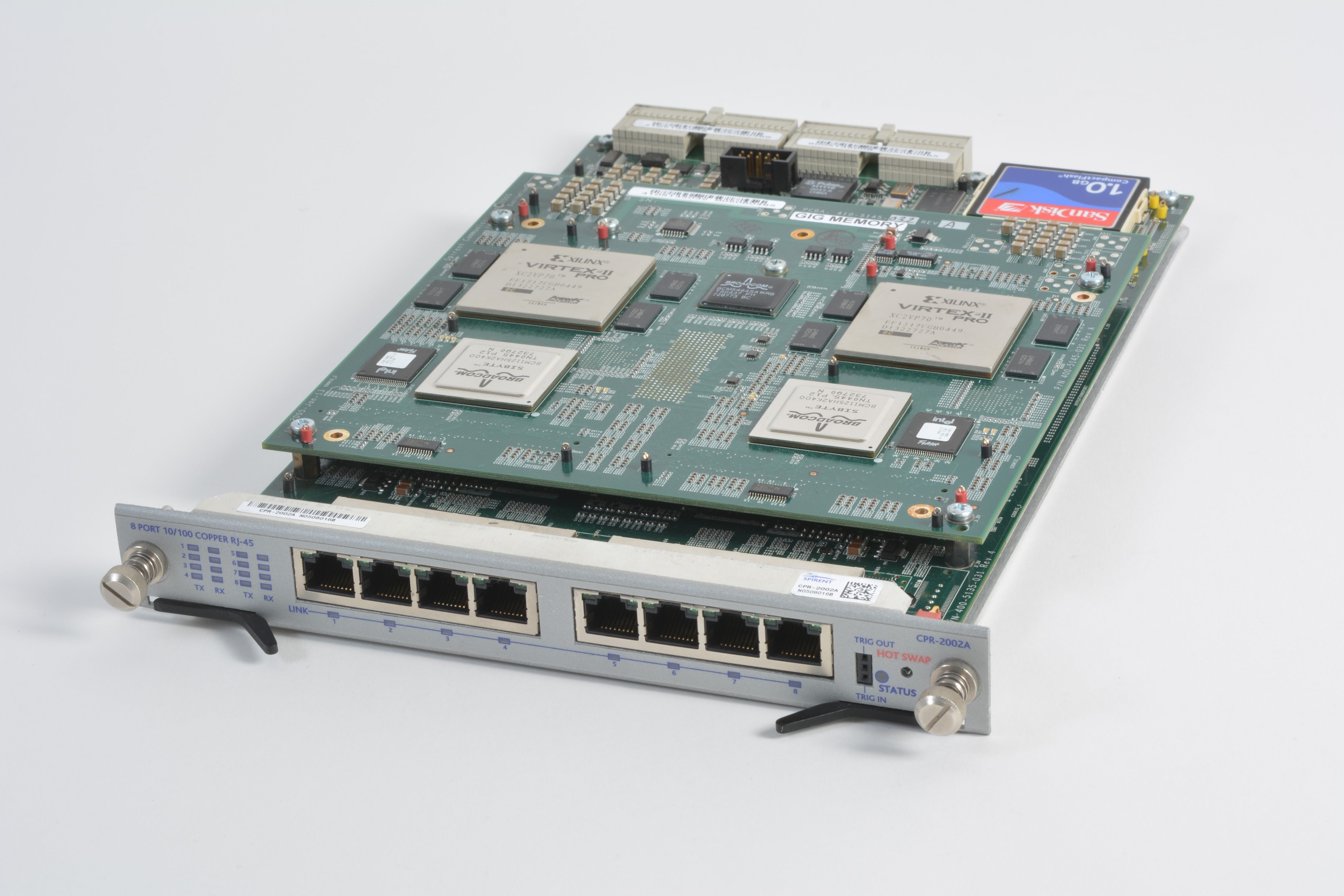 Spirent Rack Spirent TestCenter CPR-2002A 10/100 Copper RJ-45 8 Port Ethernet Modul ...