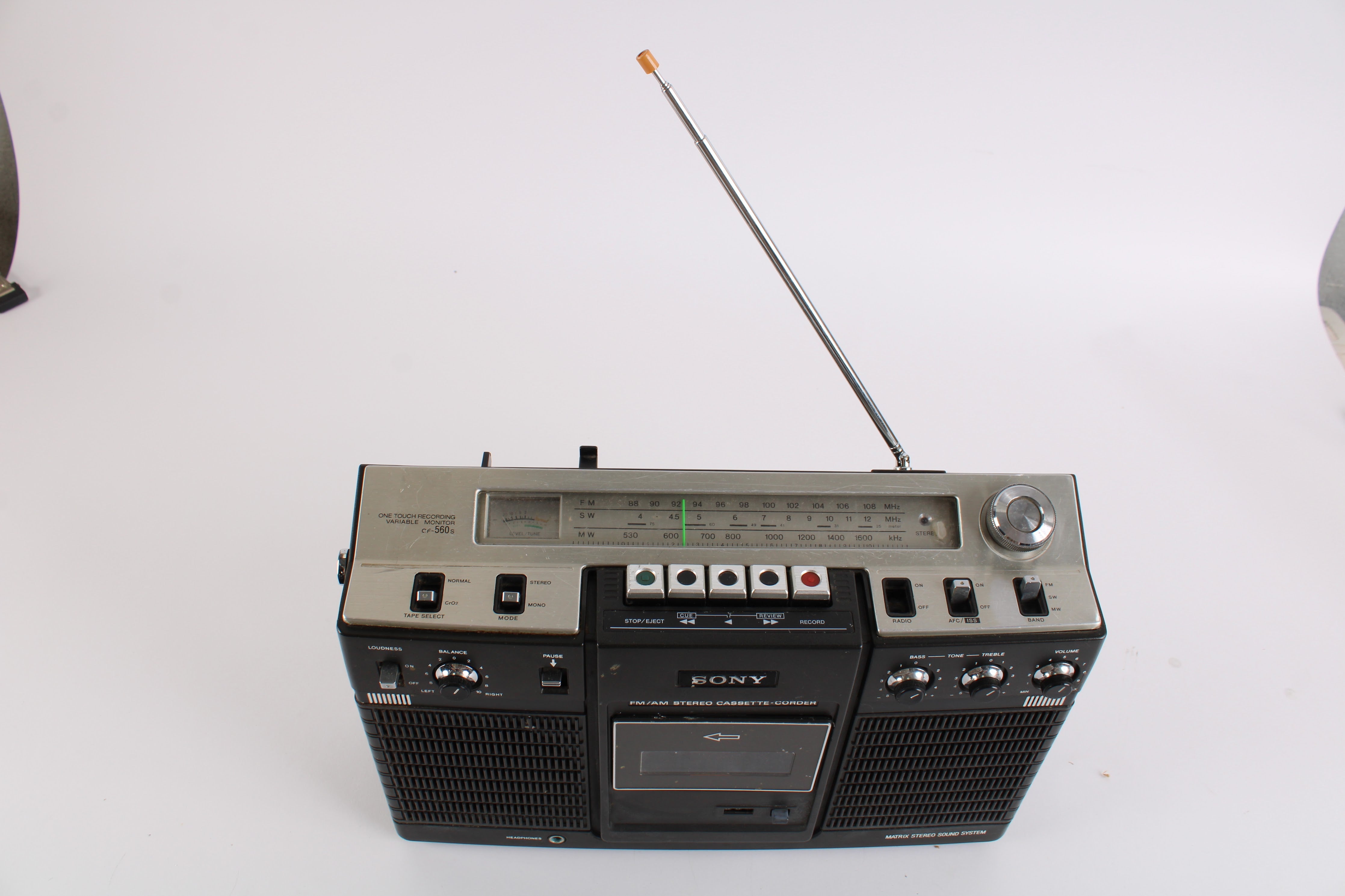 Sony CF-560S Stereo Radio Cassette Recorder - AS IS – NTC Tech