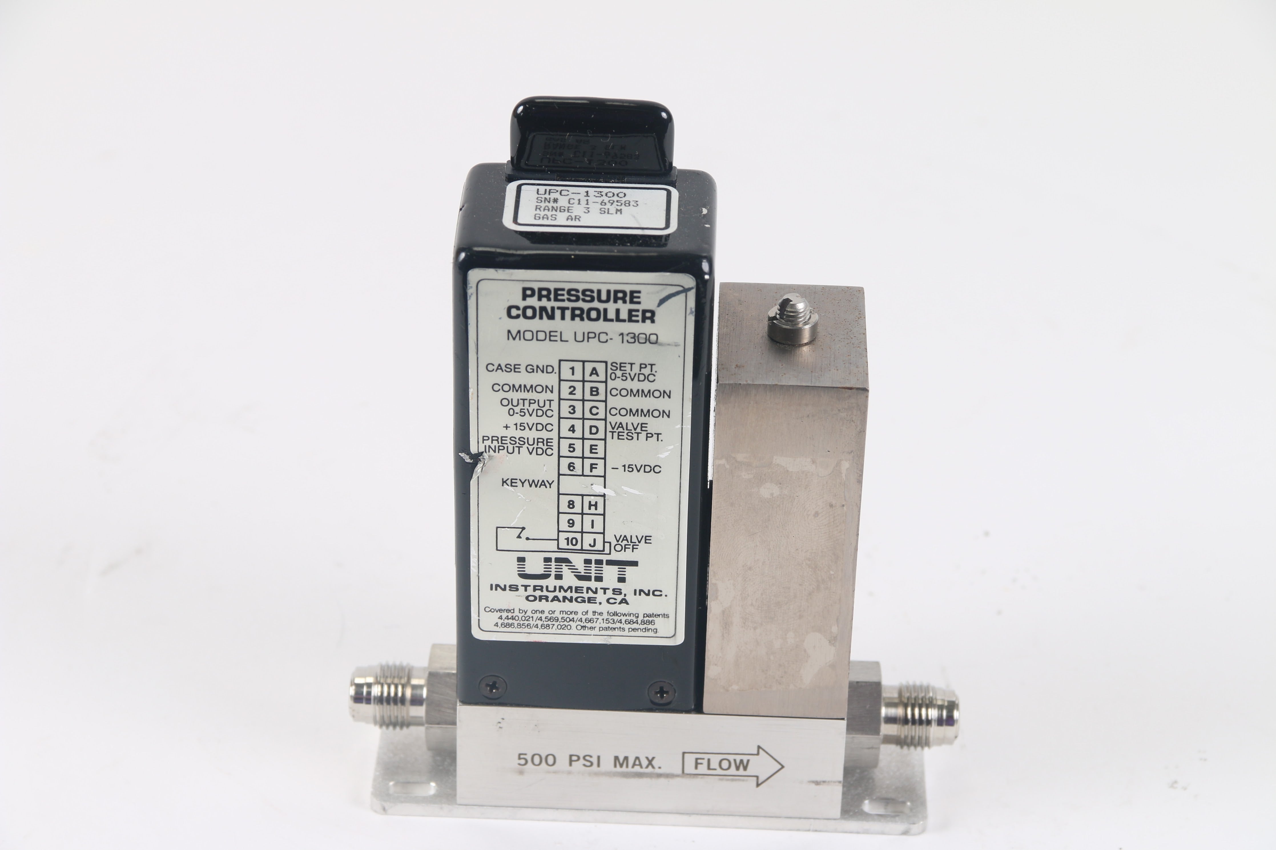 Unit Instruments Unit Instruments UFC-1300 Gas: AR 3 SLM Mass Flow Controller – NTC Tech