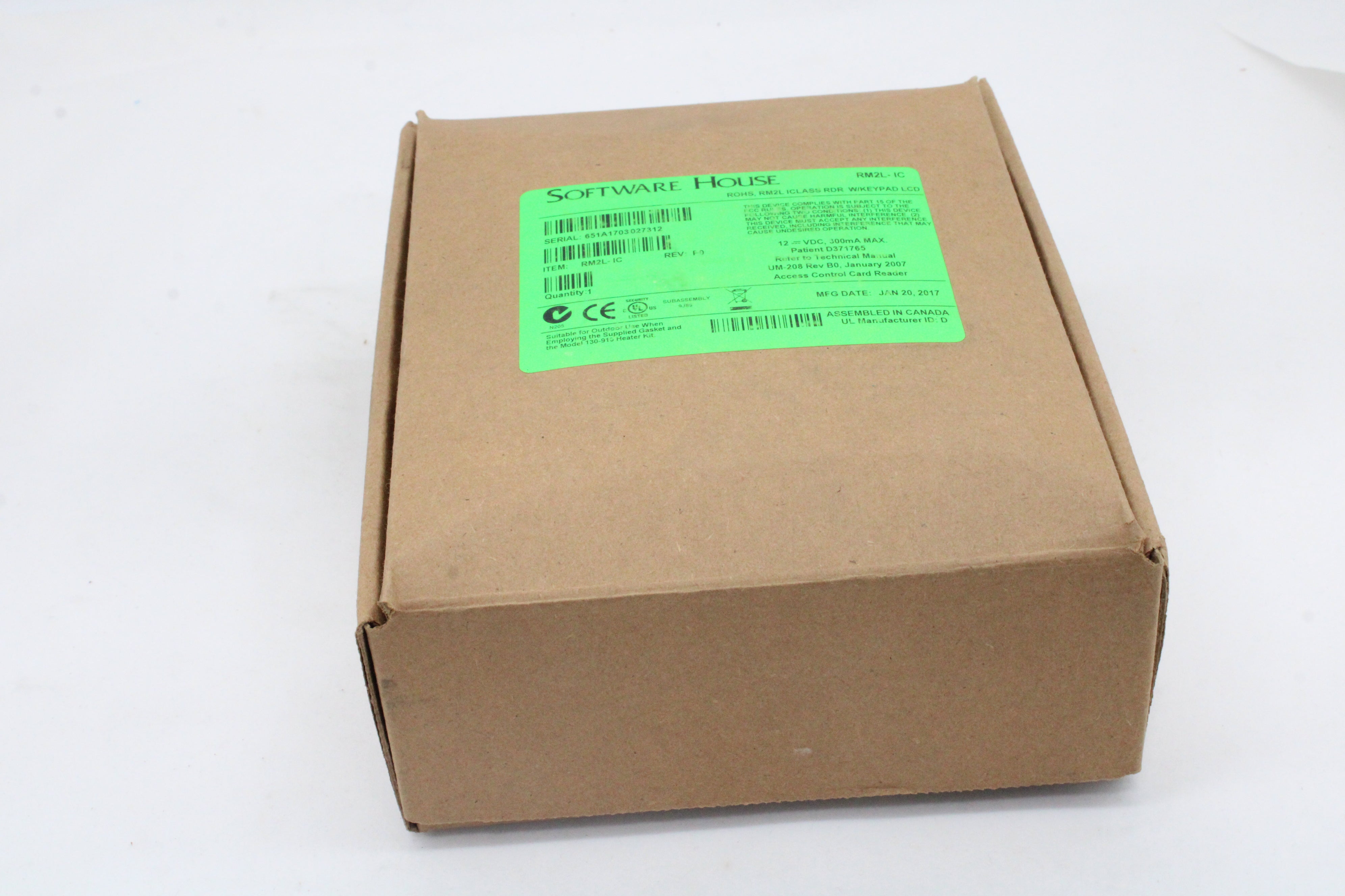 Softwarehouse Rm2l Software House RM2L-IC iClass RDR RM2L W/ Keypad LCD - New Open Box ...