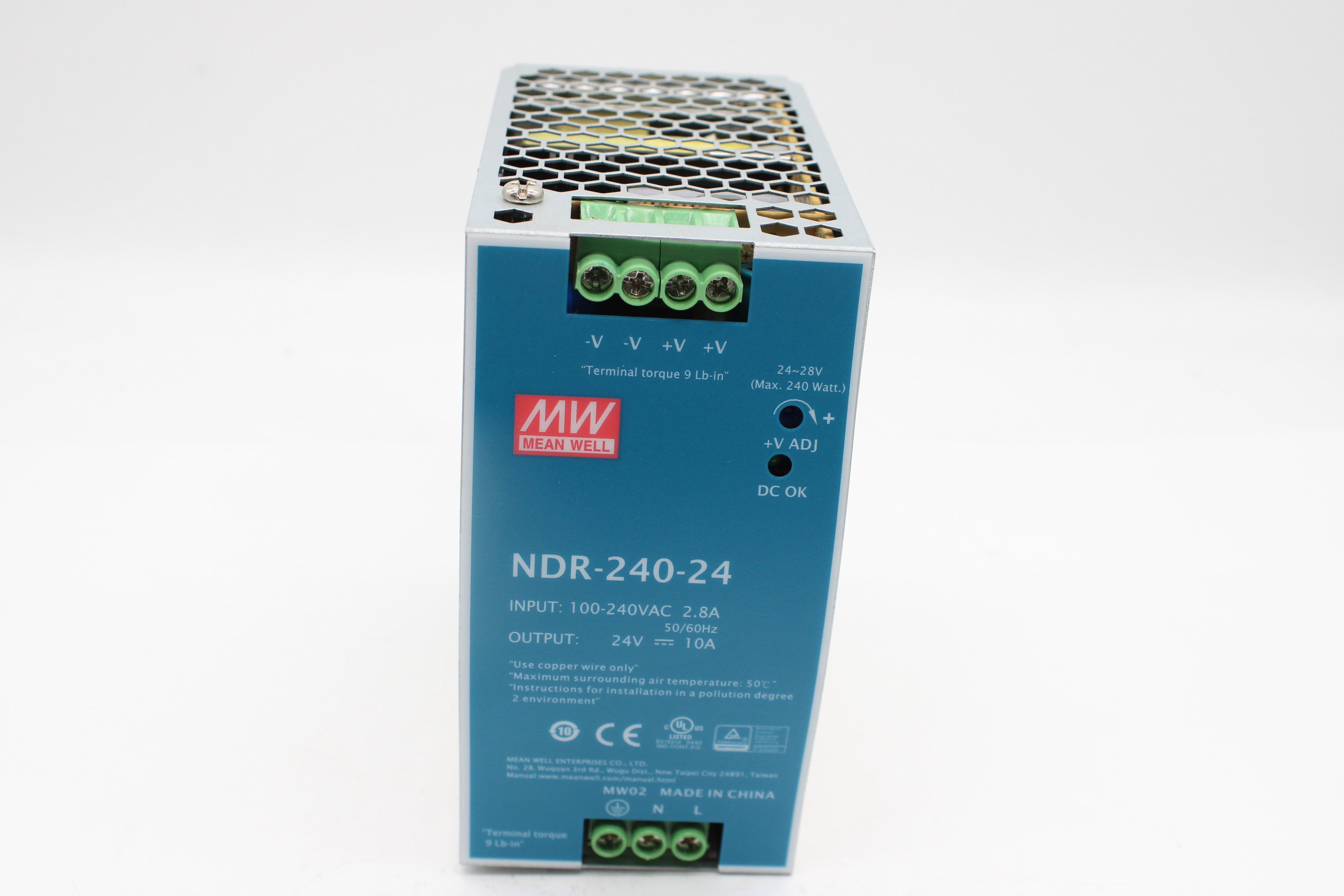 Ndr240 Mean Well NDR-240-24 DIN Rail Power Supply – NTC Tech