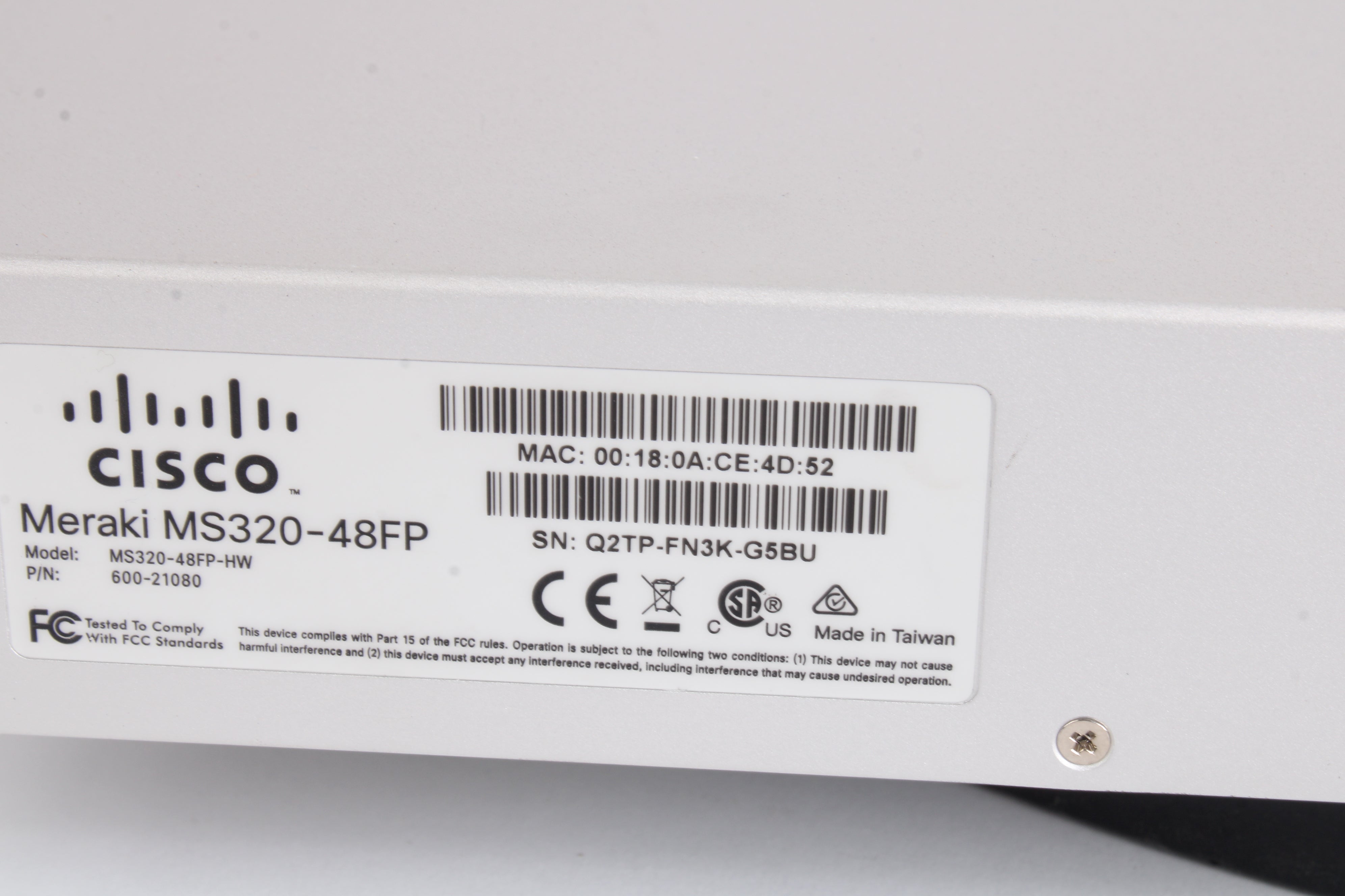 Cisco Meraki Ms210-48 Meraki Ms210-48 1g L2 Cld-mngd 48x Gige Switch Ms210 48 Hw